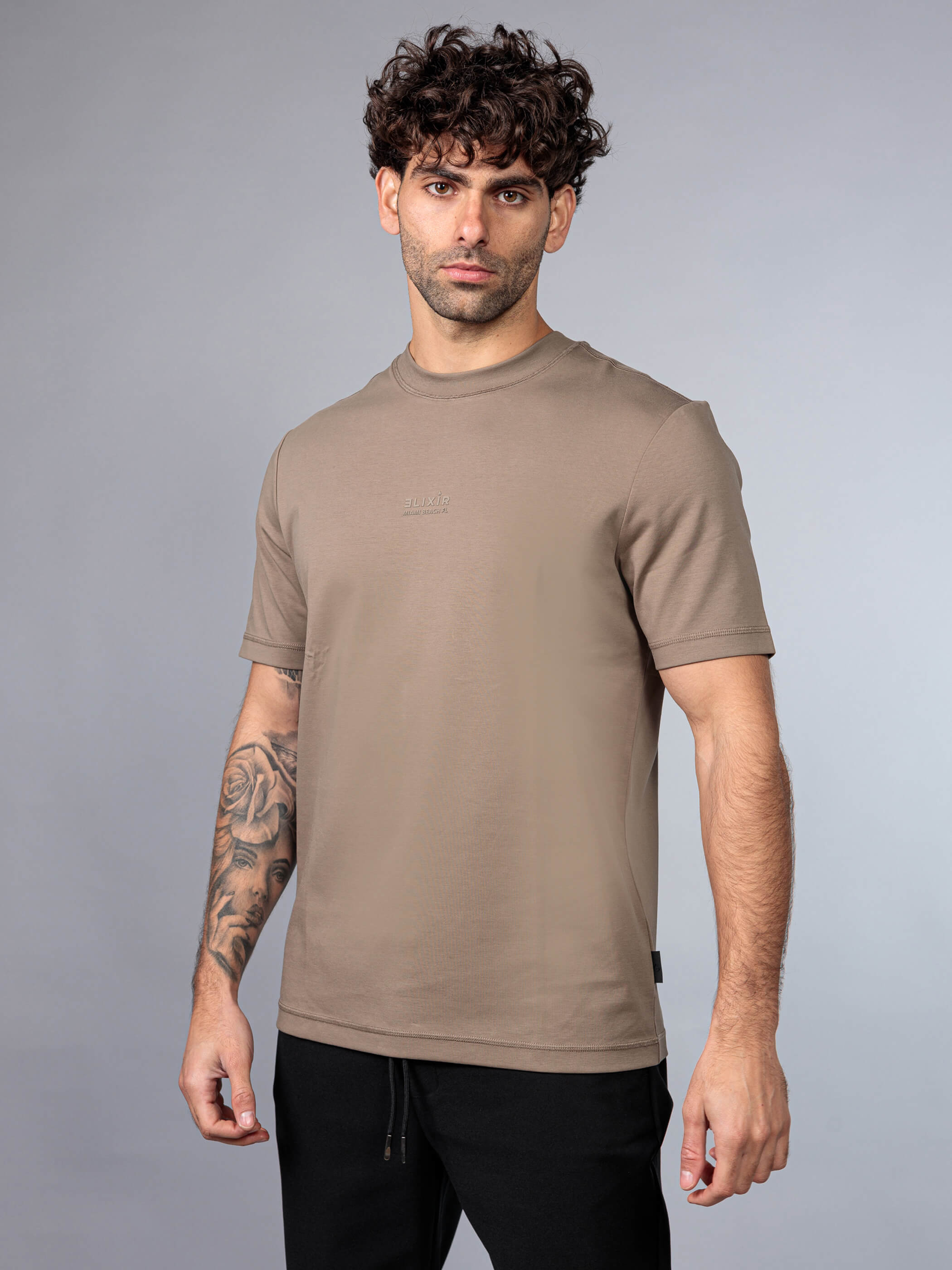 חולצת טישירט קצרה אליקסיר Center Classic Logo גברים