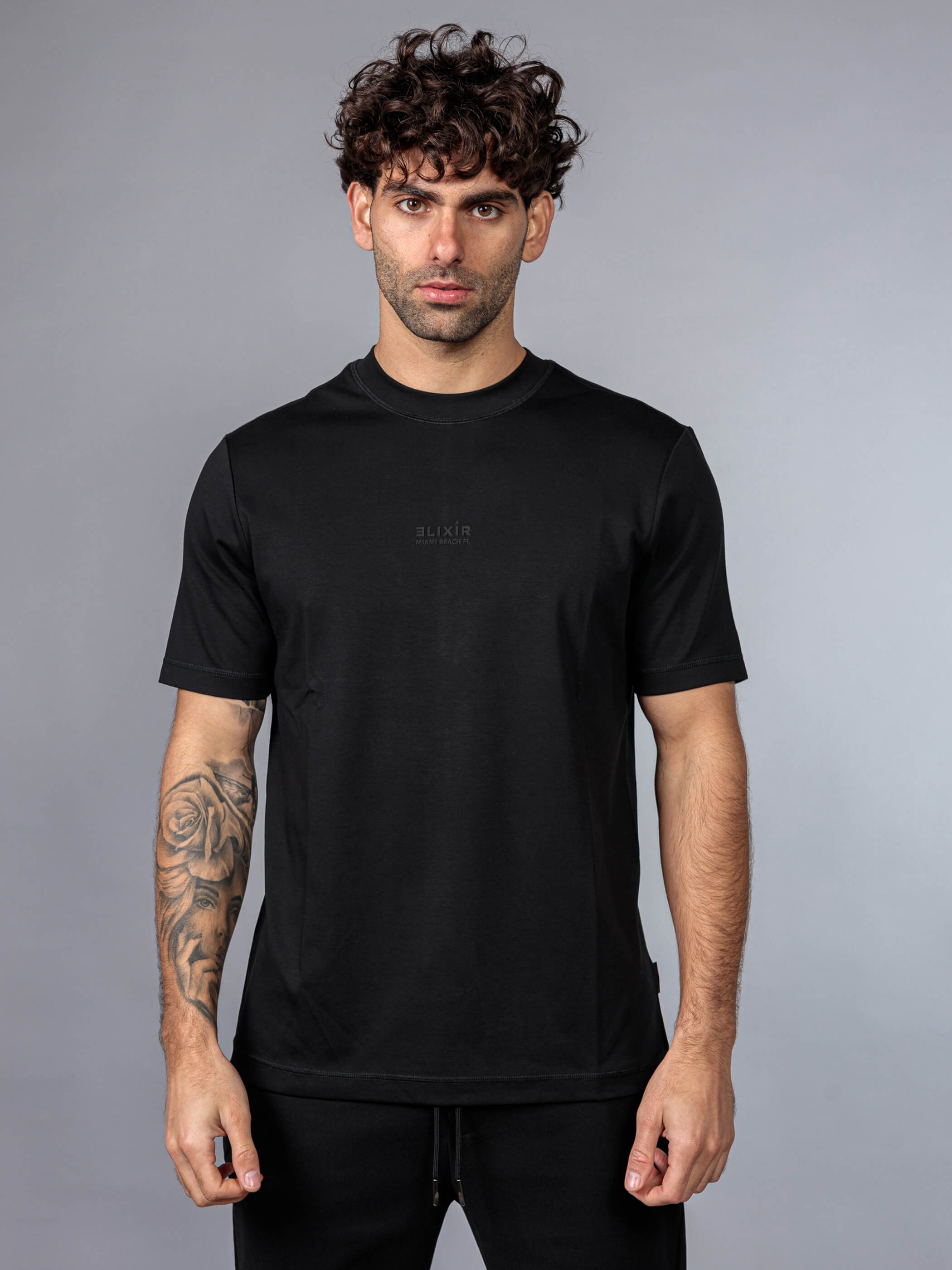 חולצת טישירט קצרה אליקסיר Center Classic Logo גברים