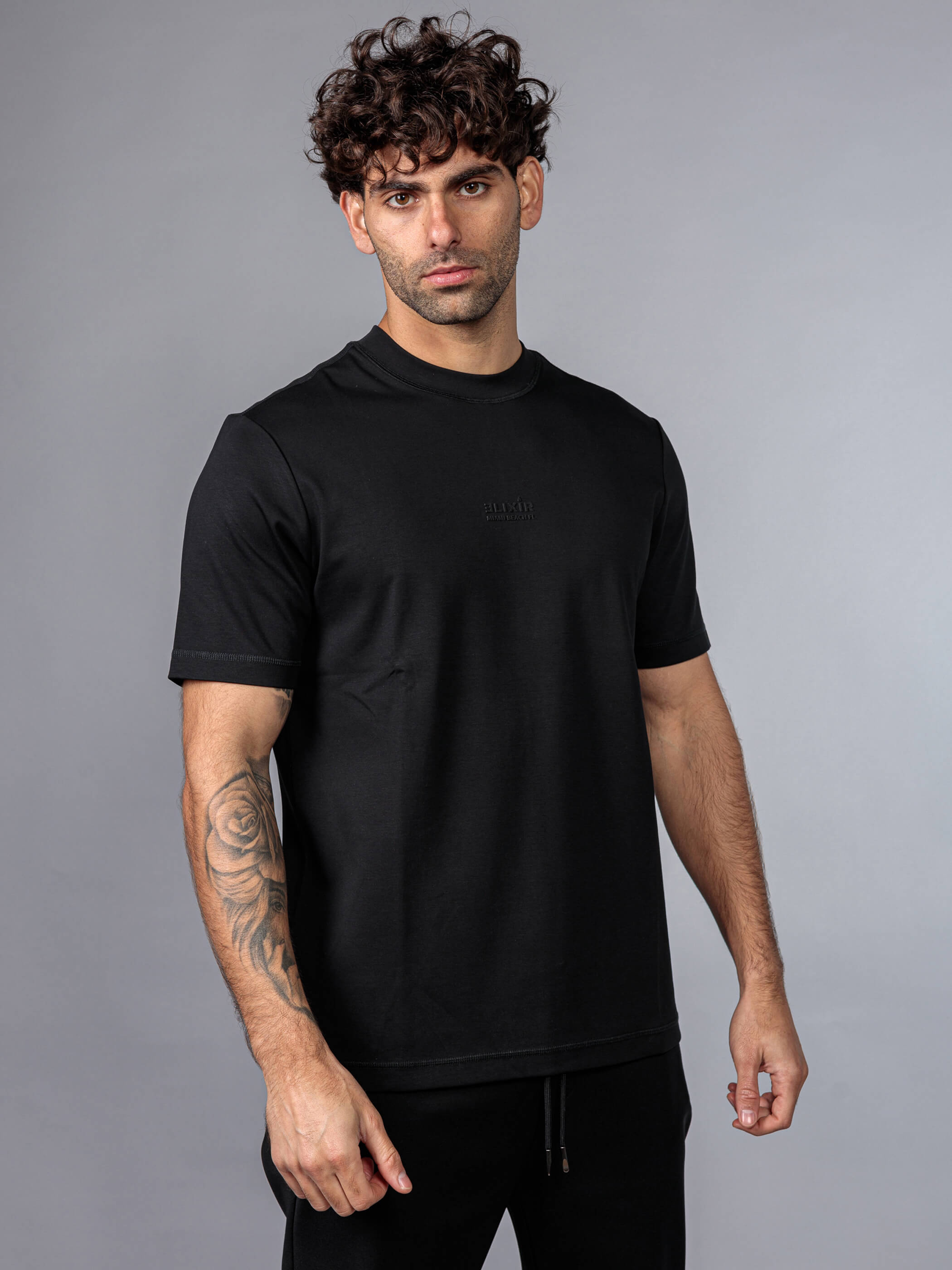 חולצת טישירט קצרה אליקסיר Center Classic Logo גברים