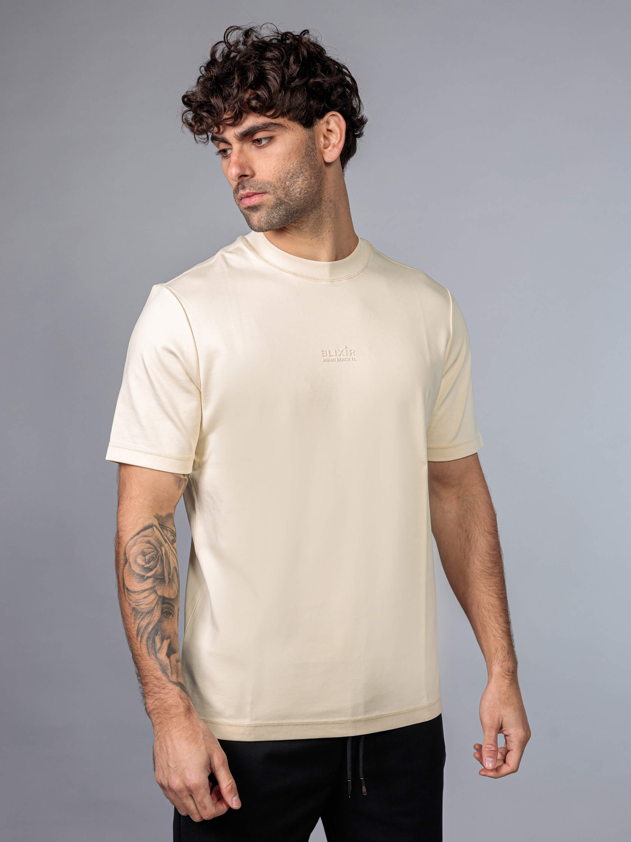 חולצת טישירט קצרה אליקסיר Center Classic Logo גברים