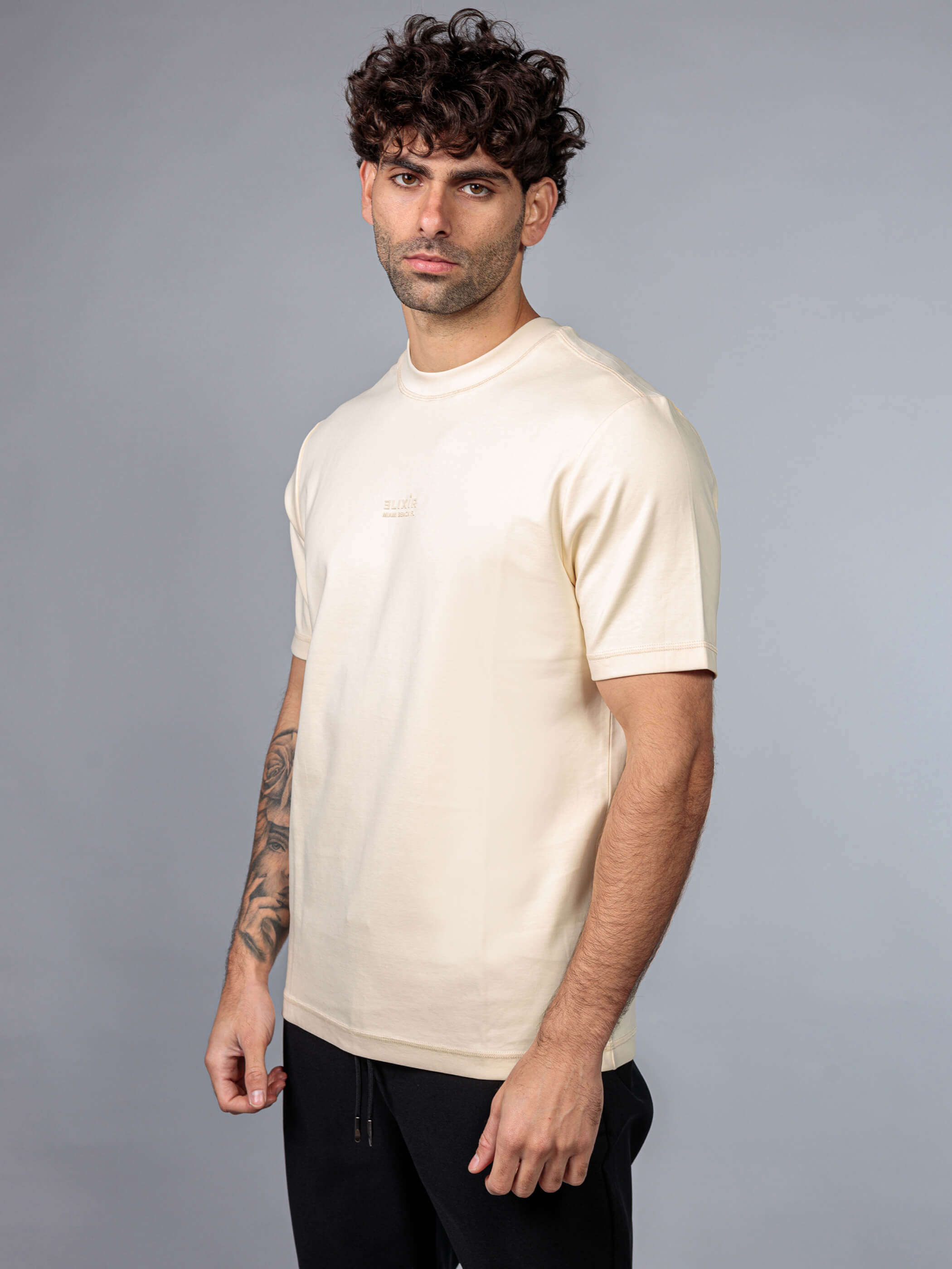 חולצת טישירט קצרה אליקסיר Center Classic Logo גברים