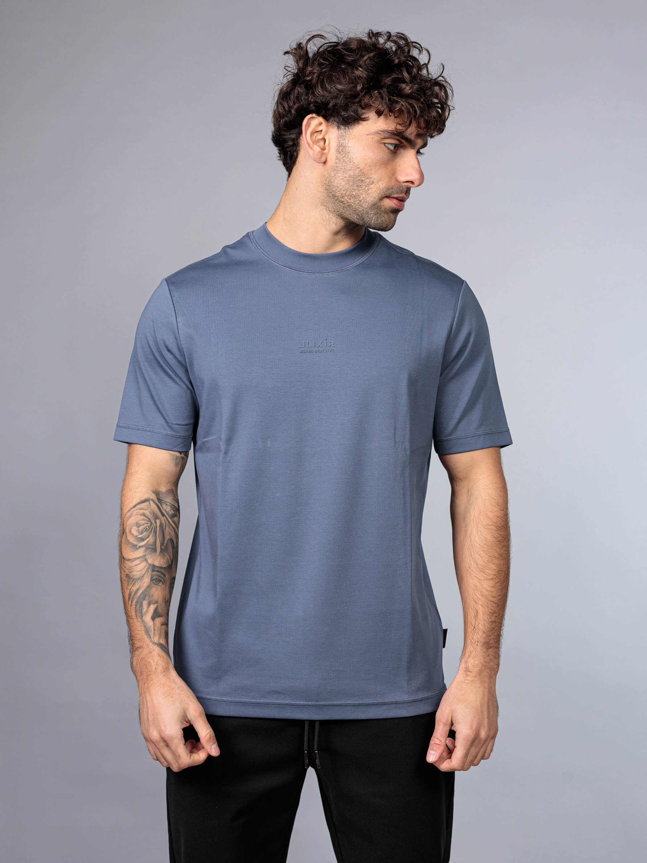 חולצת טישירט קצרה אליקסיר Center Classic Logo גברים