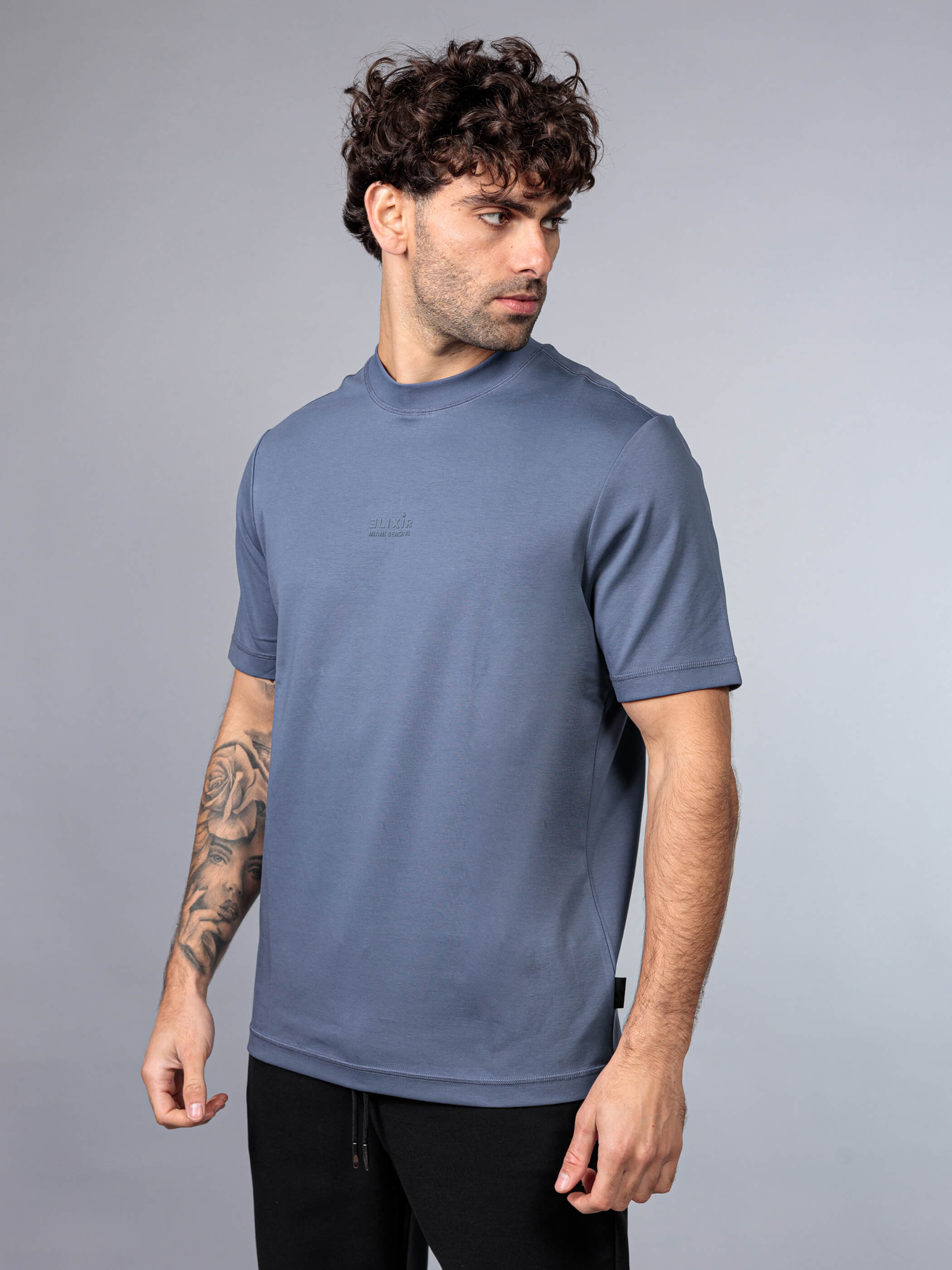 חולצת טישירט קצרה אליקסיר Center Classic Logo גברים