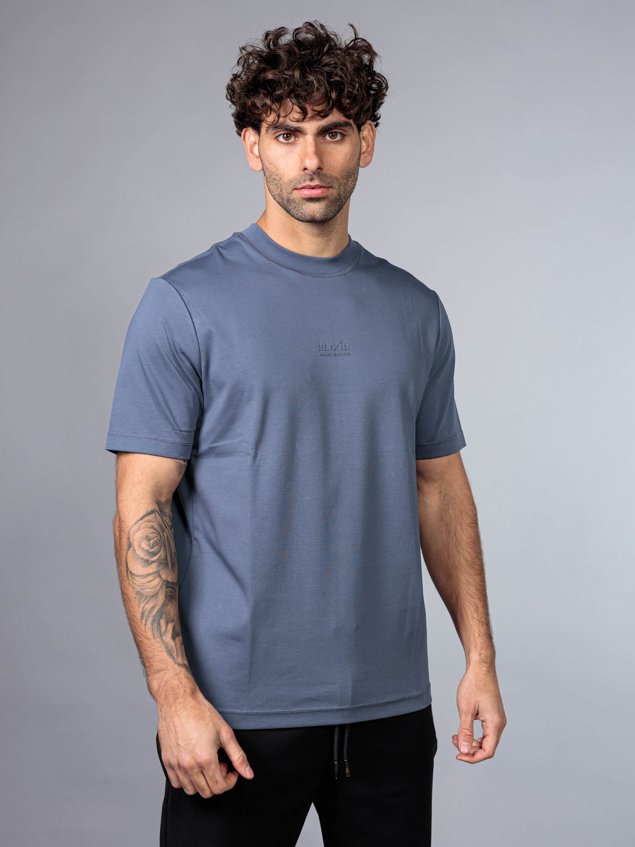 חולצת טישירט קצרה אליקסיר Center Classic Logo גברים