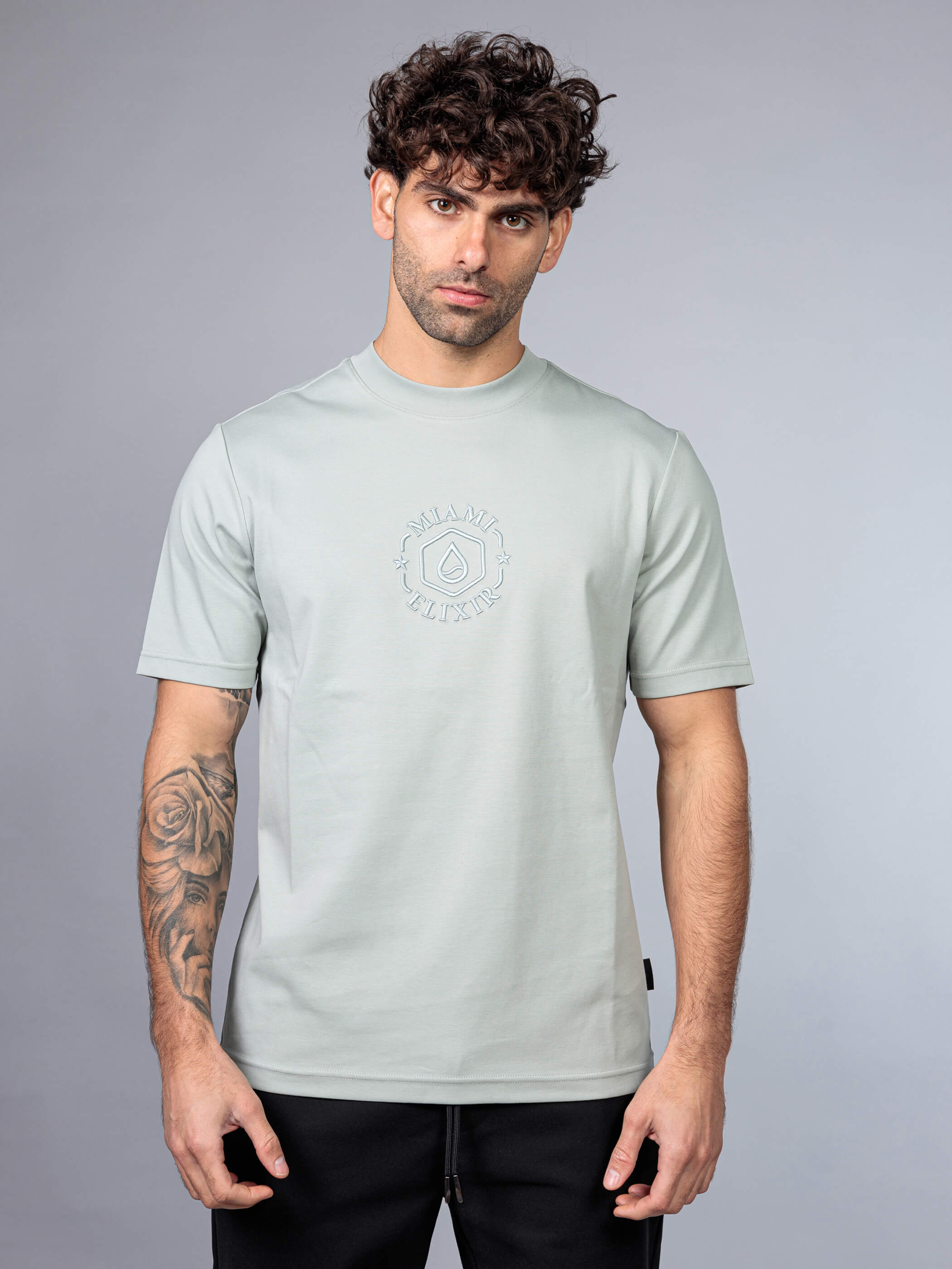 חולצת טישירט קצרה אליקסיר Logo Embroidery גברים