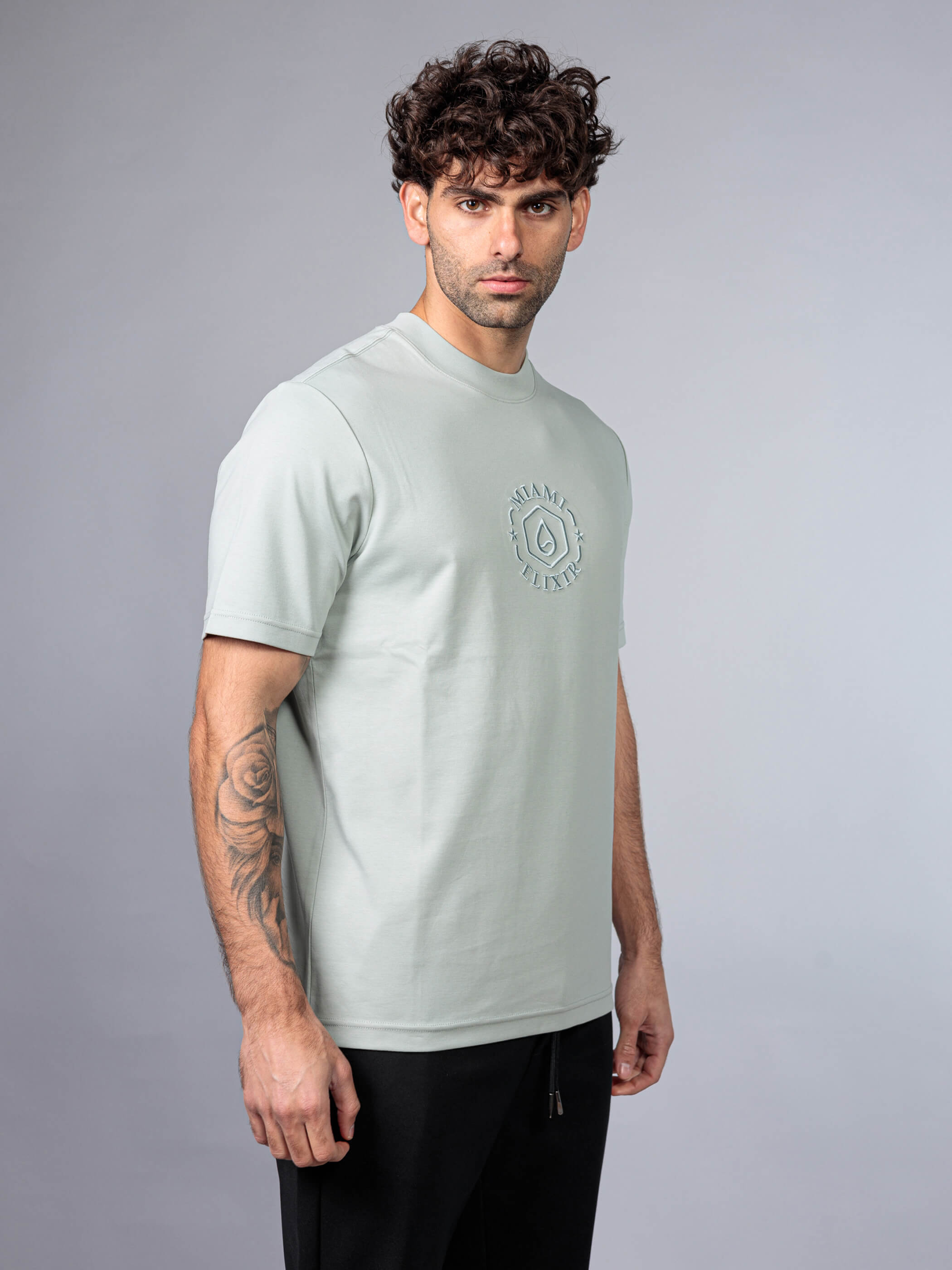 חולצת טישירט קצרה אליקסיר Logo Embroidery גברים