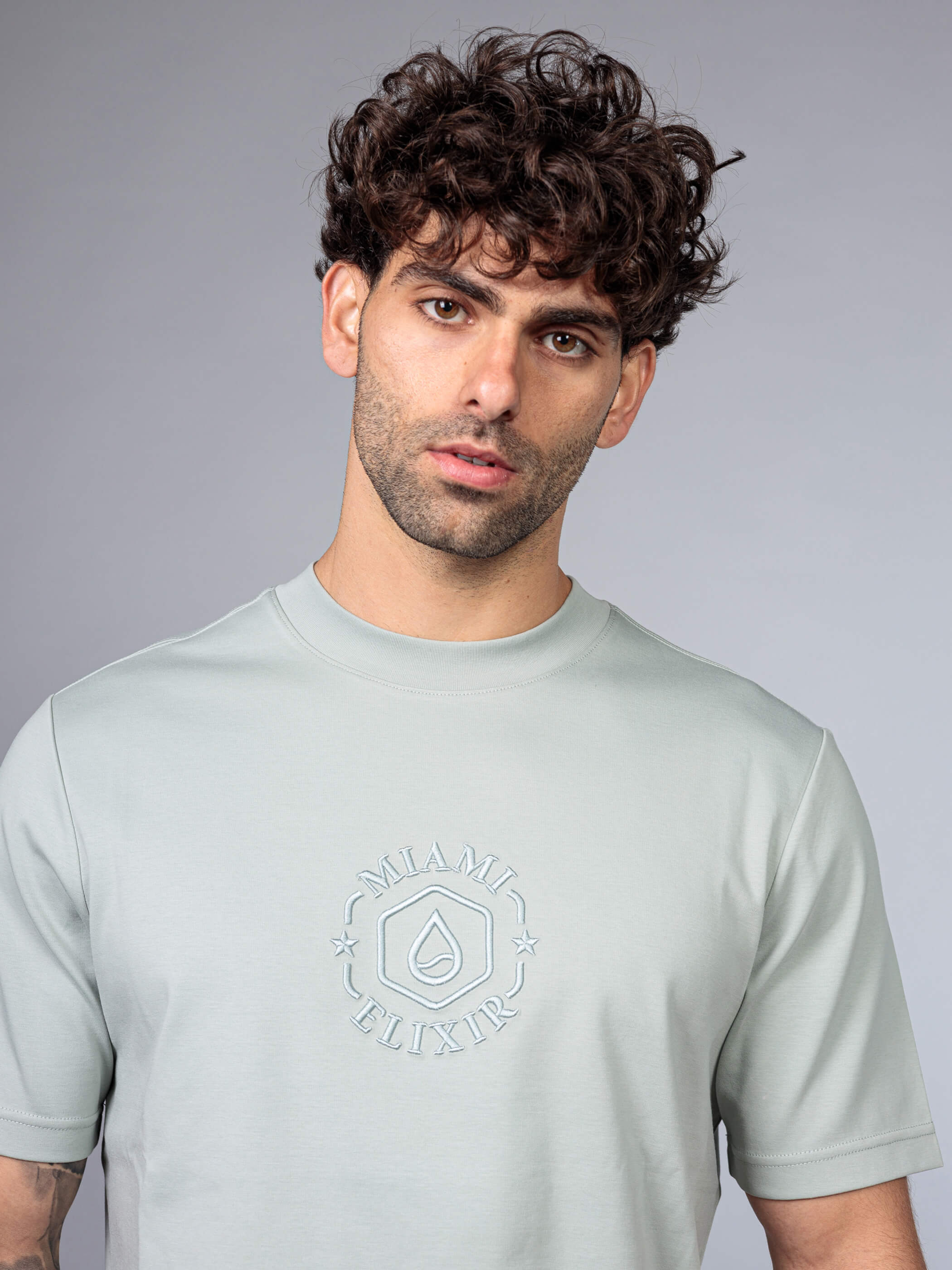 חולצת טישירט קצרה אליקסיר Logo Embroidery גברים