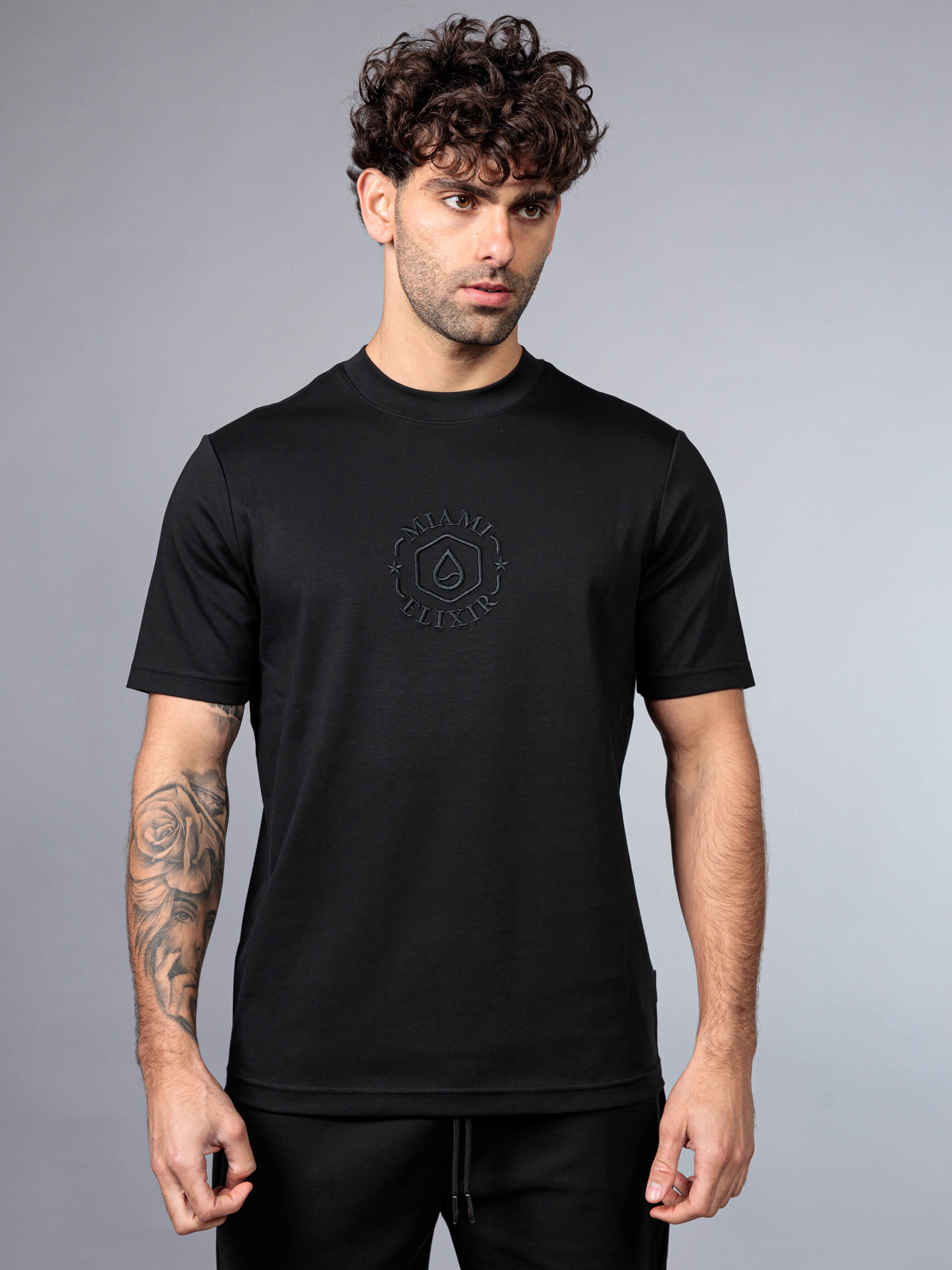 חולצת טישירט קצרה אליקסיר Logo Embroidery גברים