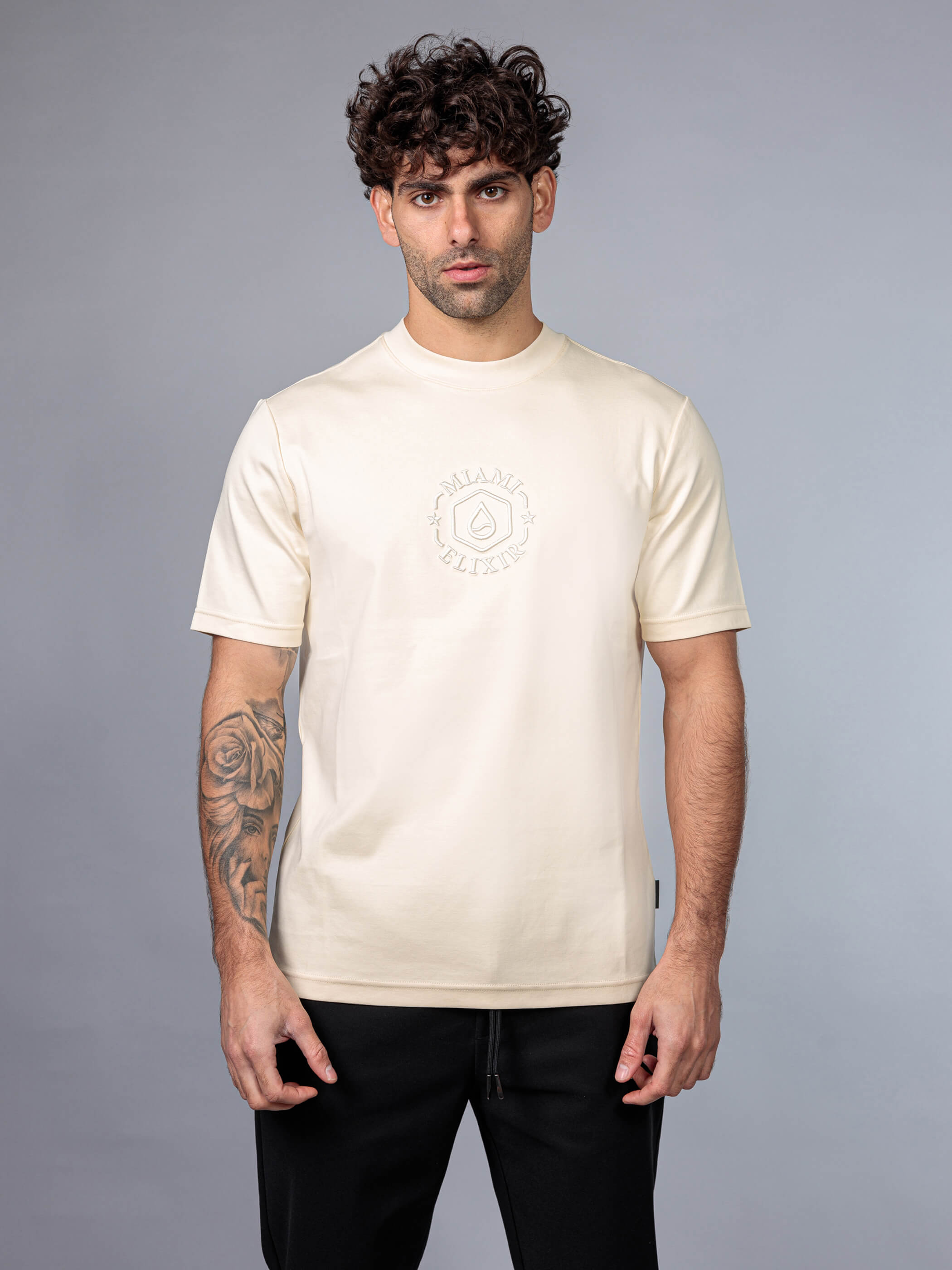 חולצת טישירט קצרה אליקסיר Logo Embroidery גברים