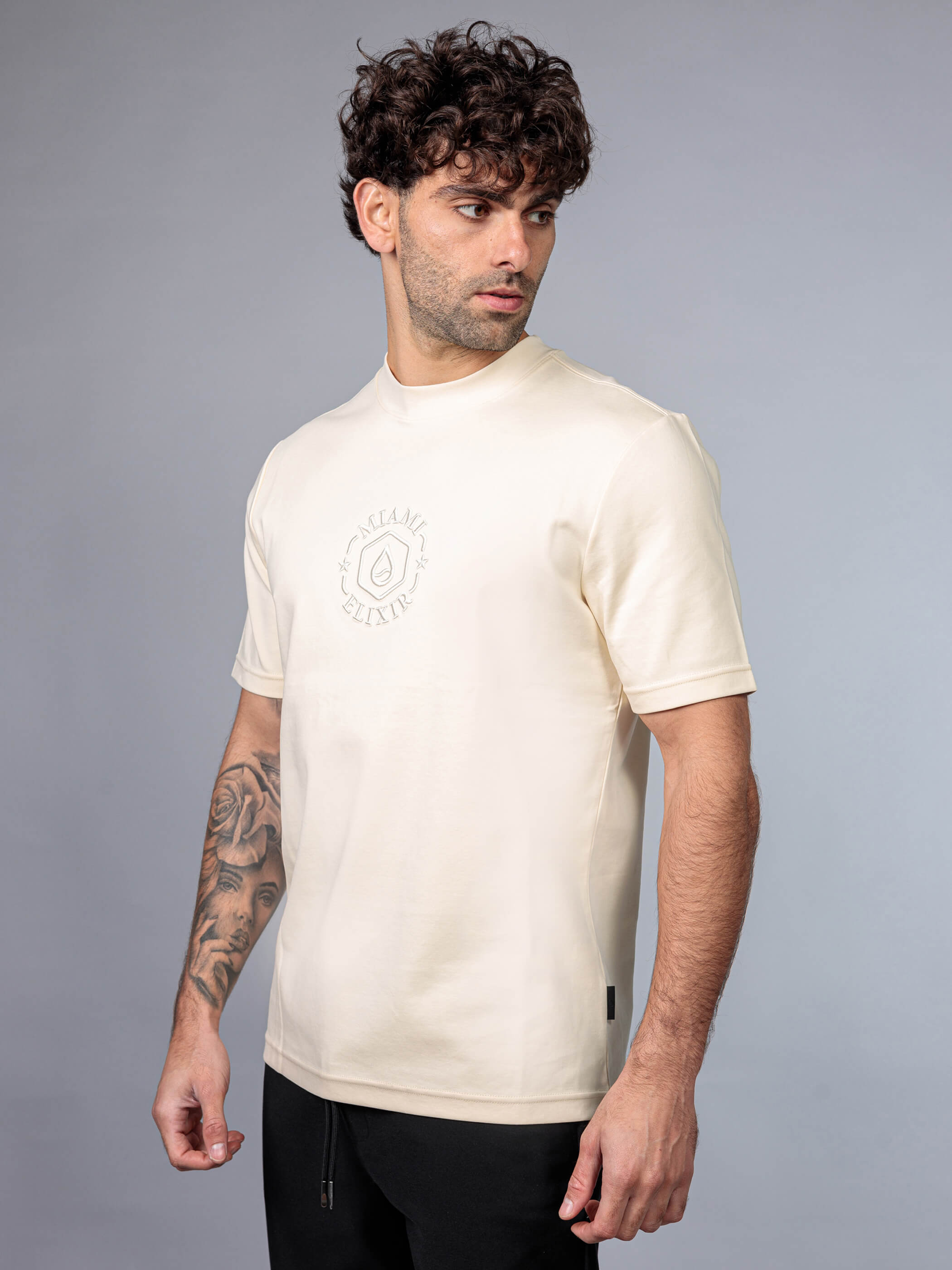 חולצת טישירט קצרה אליקסיר Logo Embroidery גברים