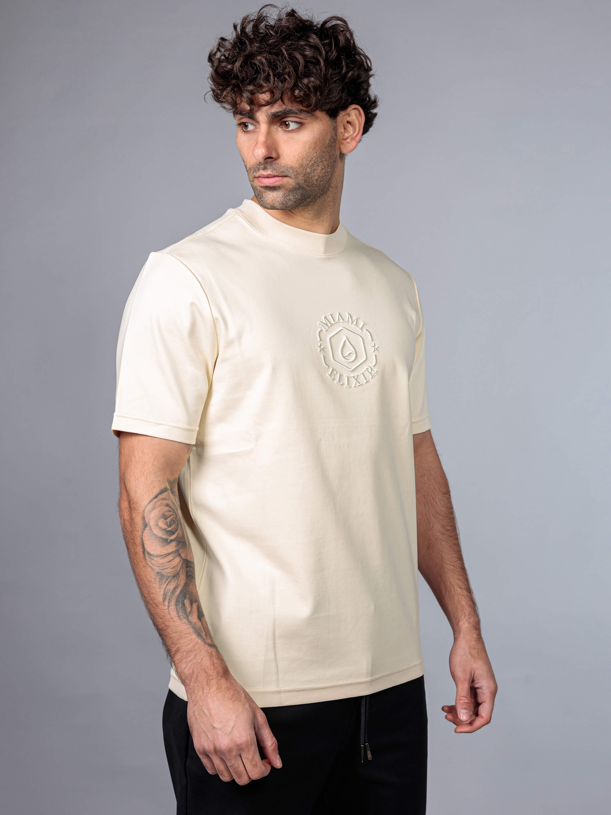 חולצת טישירט קצרה אליקסיר Logo Embroidery גברים