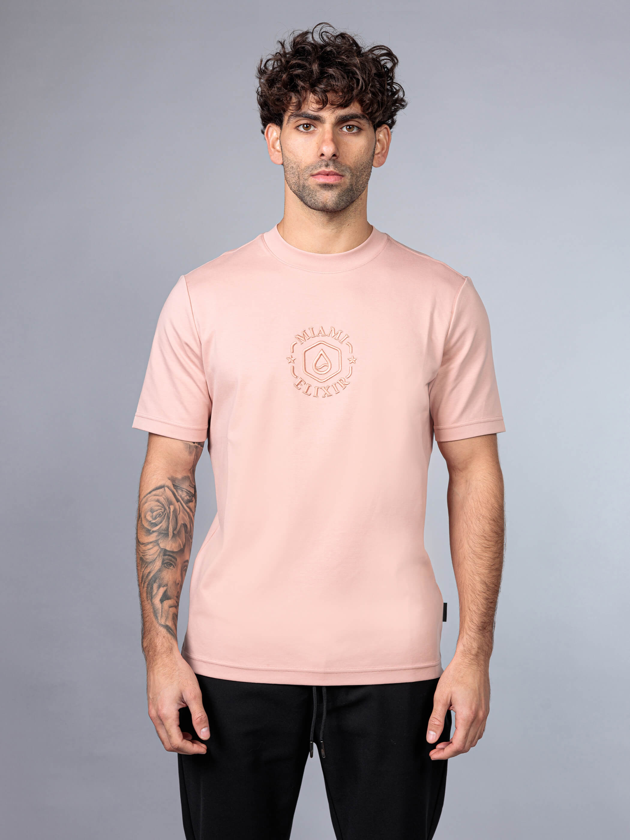 חולצת טישירט קצרה אליקסיר Logo Embroidery גברים