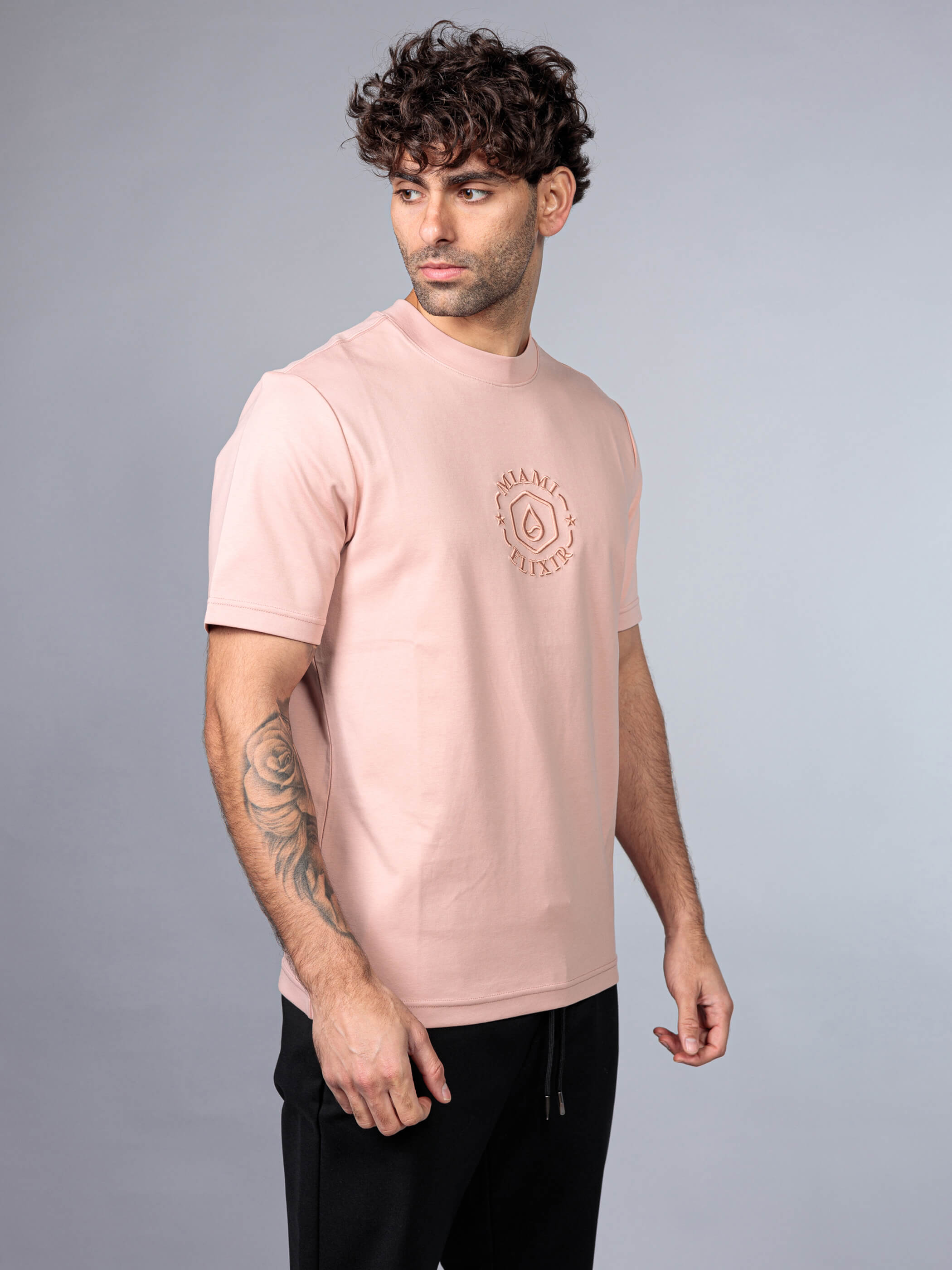 חולצת טישירט קצרה אליקסיר Logo Embroidery גברים