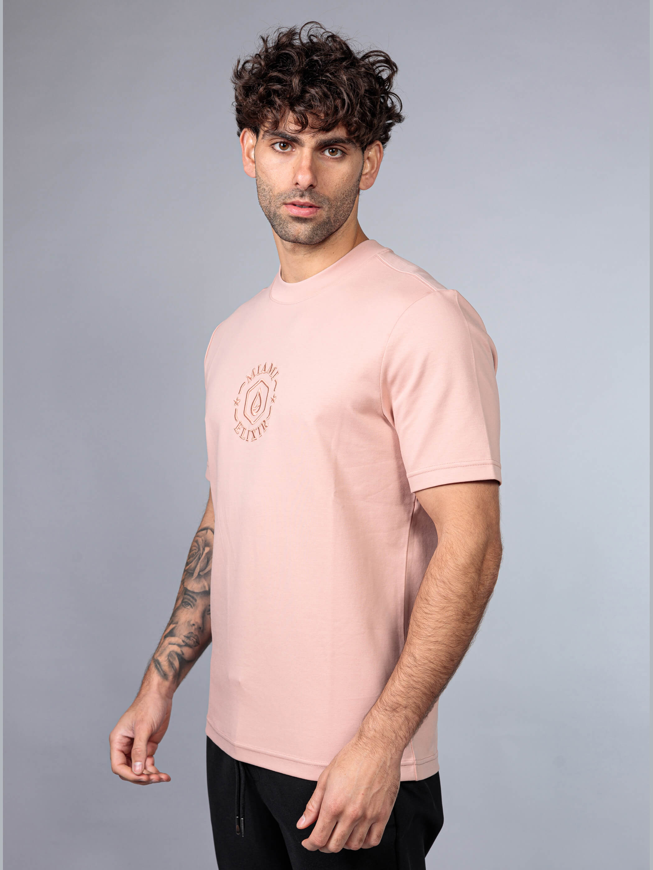 חולצת טישירט קצרה אליקסיר Logo Embroidery גברים