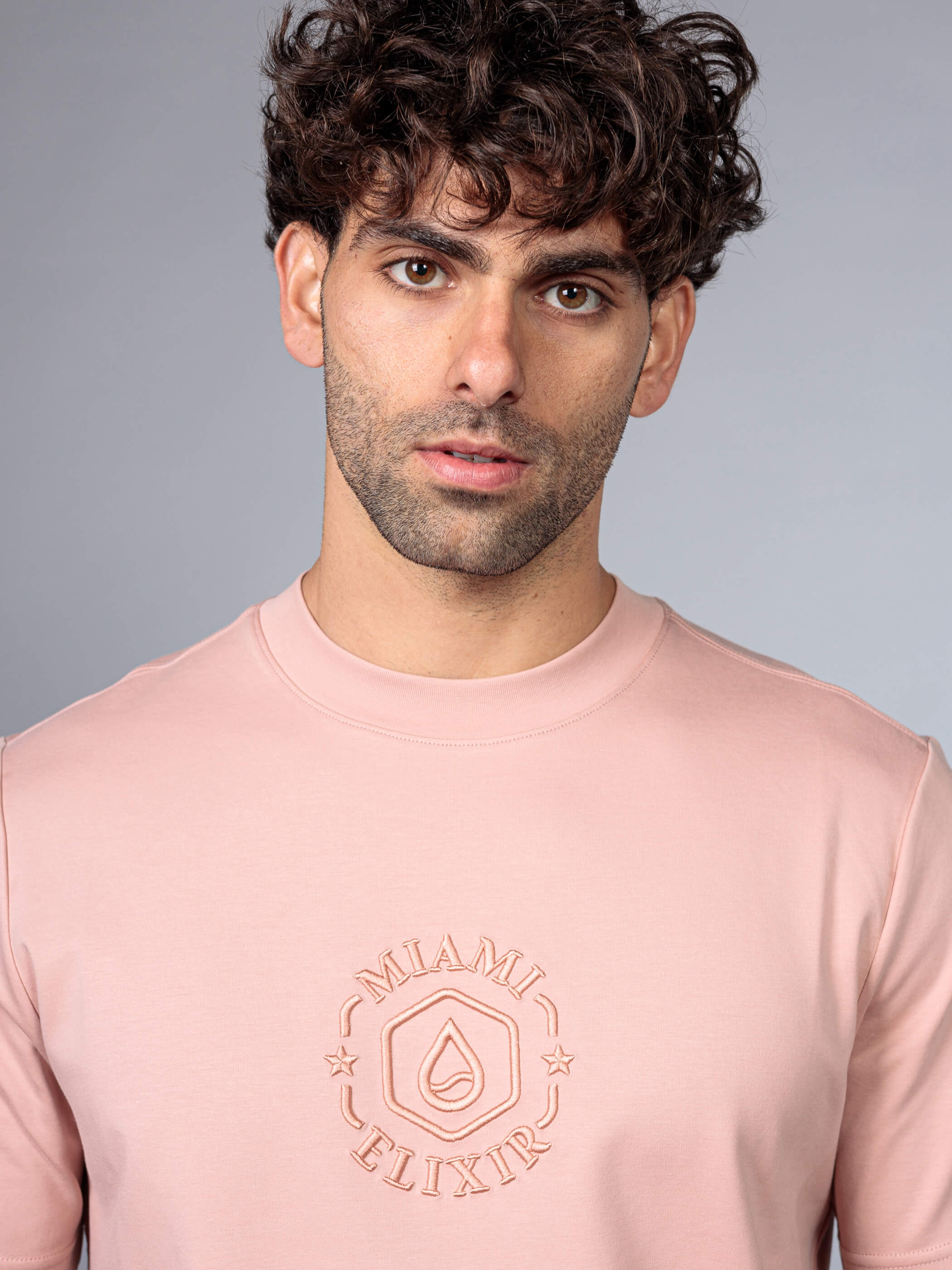 חולצת טישירט קצרה אליקסיר Logo Embroidery גברים