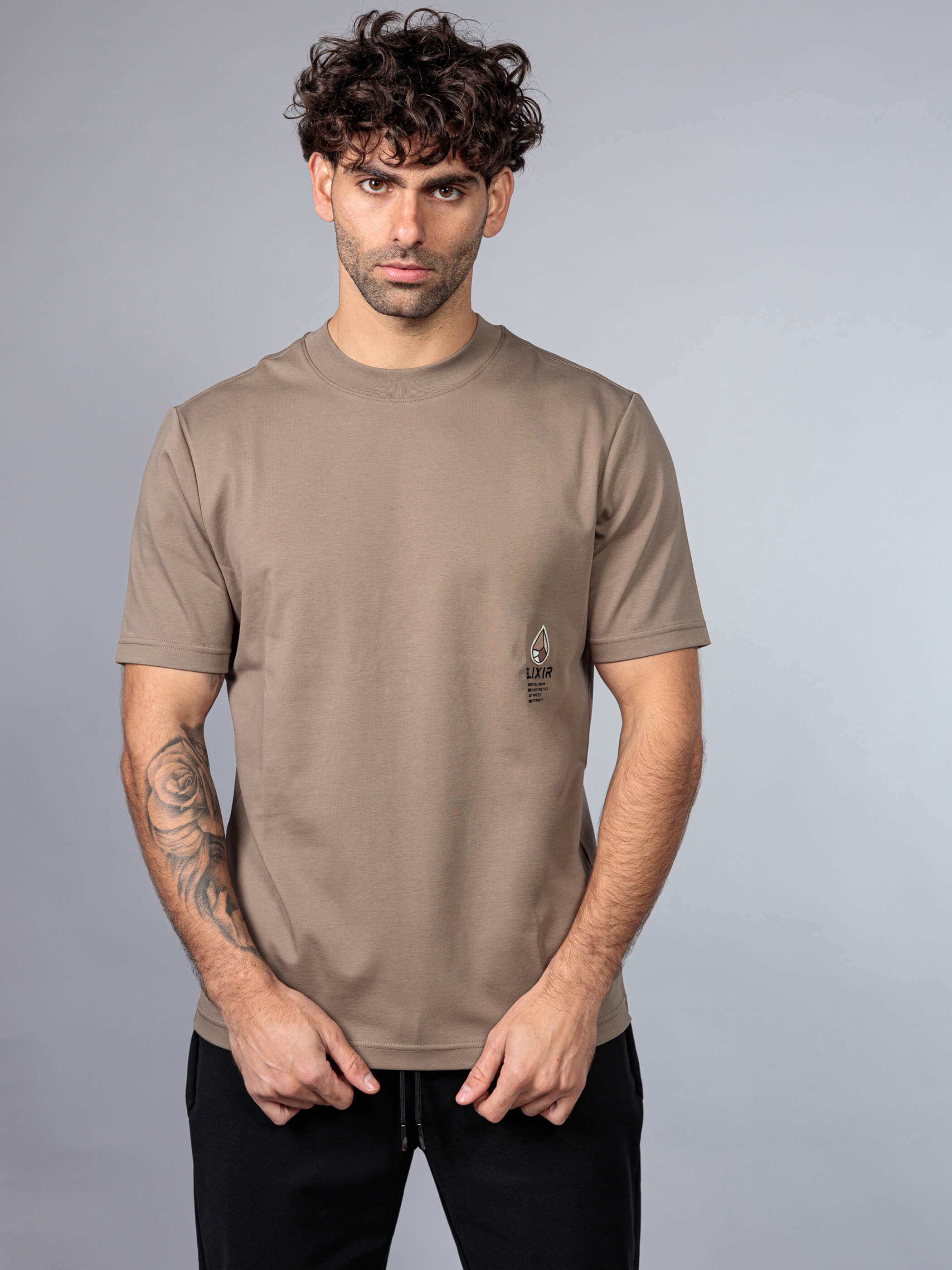 חולצת טישירט קצרה אליקסיר Patch Logo גברים
