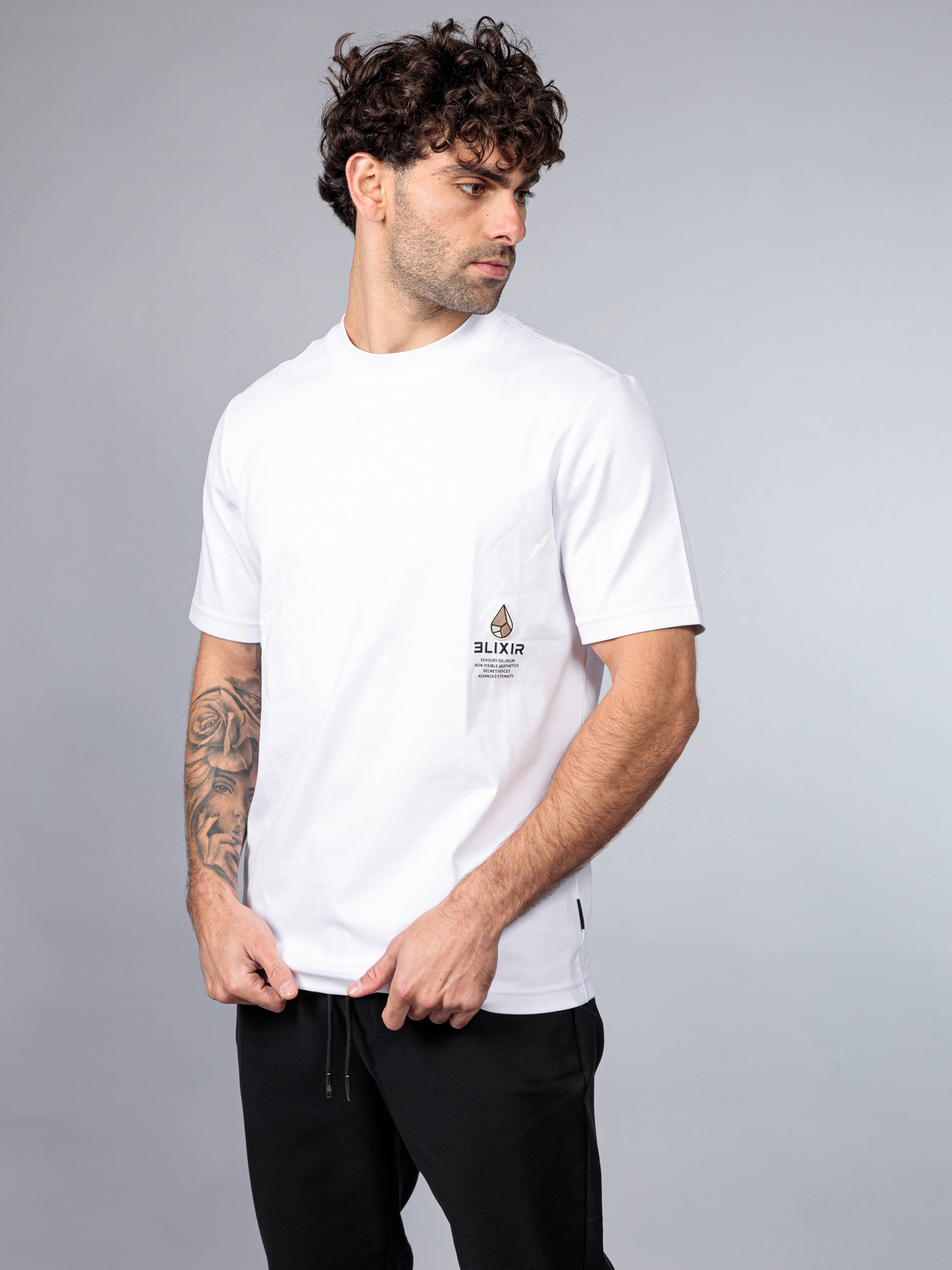 חולצת טישירט קצרה אליקסיר Patch Logo גברים