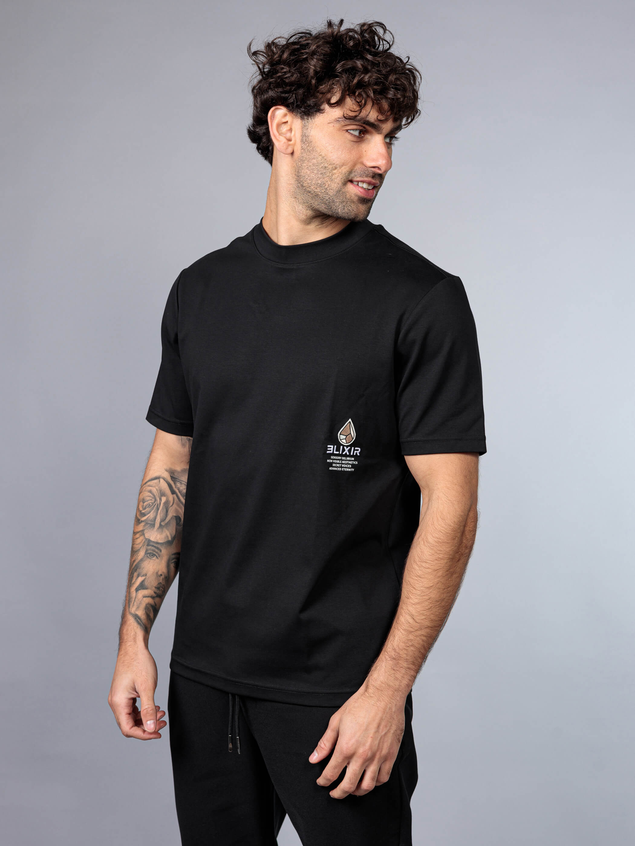 חולצת טישירט קצרה אליקסיר Patch Logo גברים