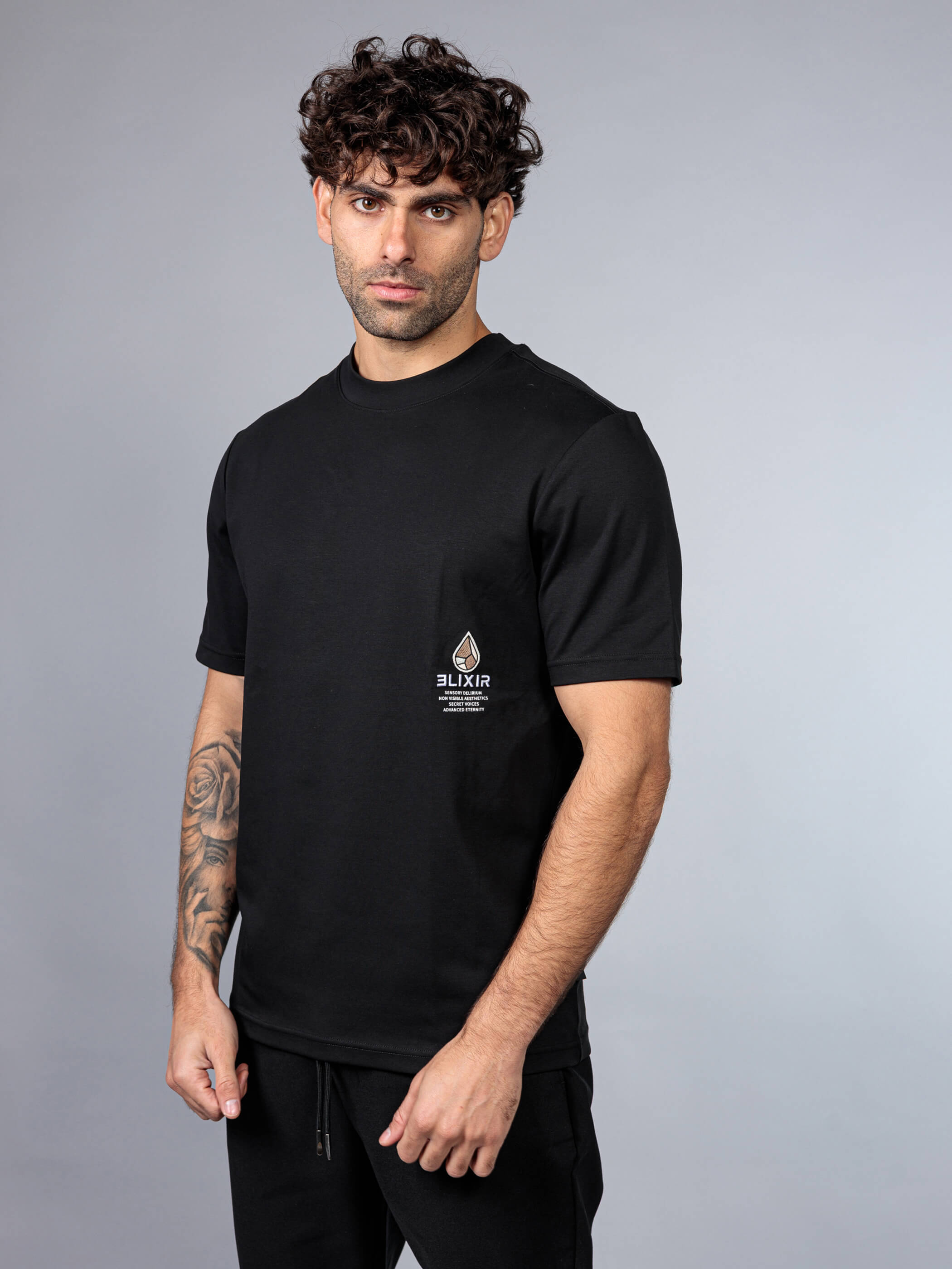 חולצת טישירט קצרה אליקסיר Patch Logo גברים