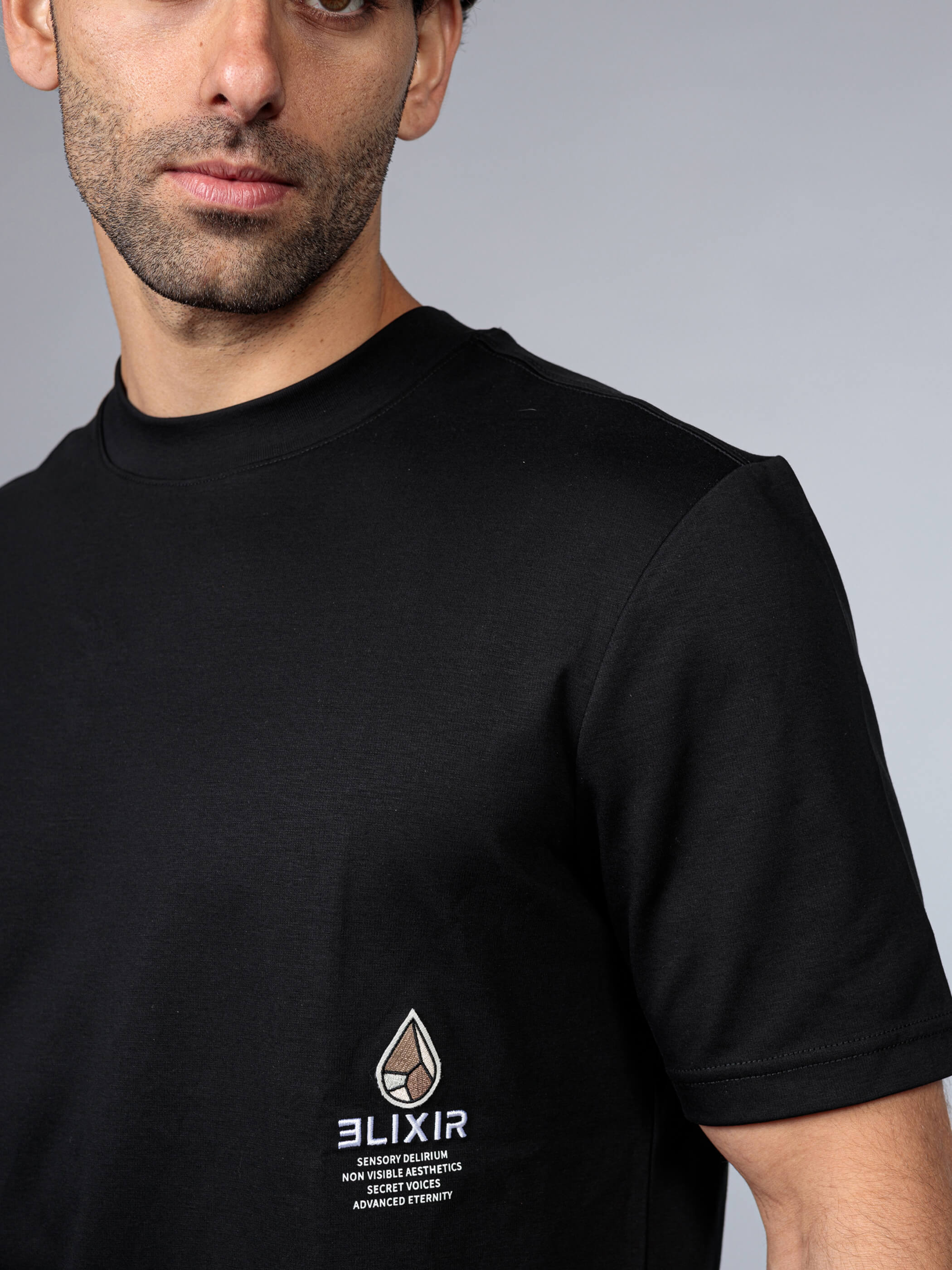 חולצת טישירט קצרה אליקסיר Patch Logo גברים