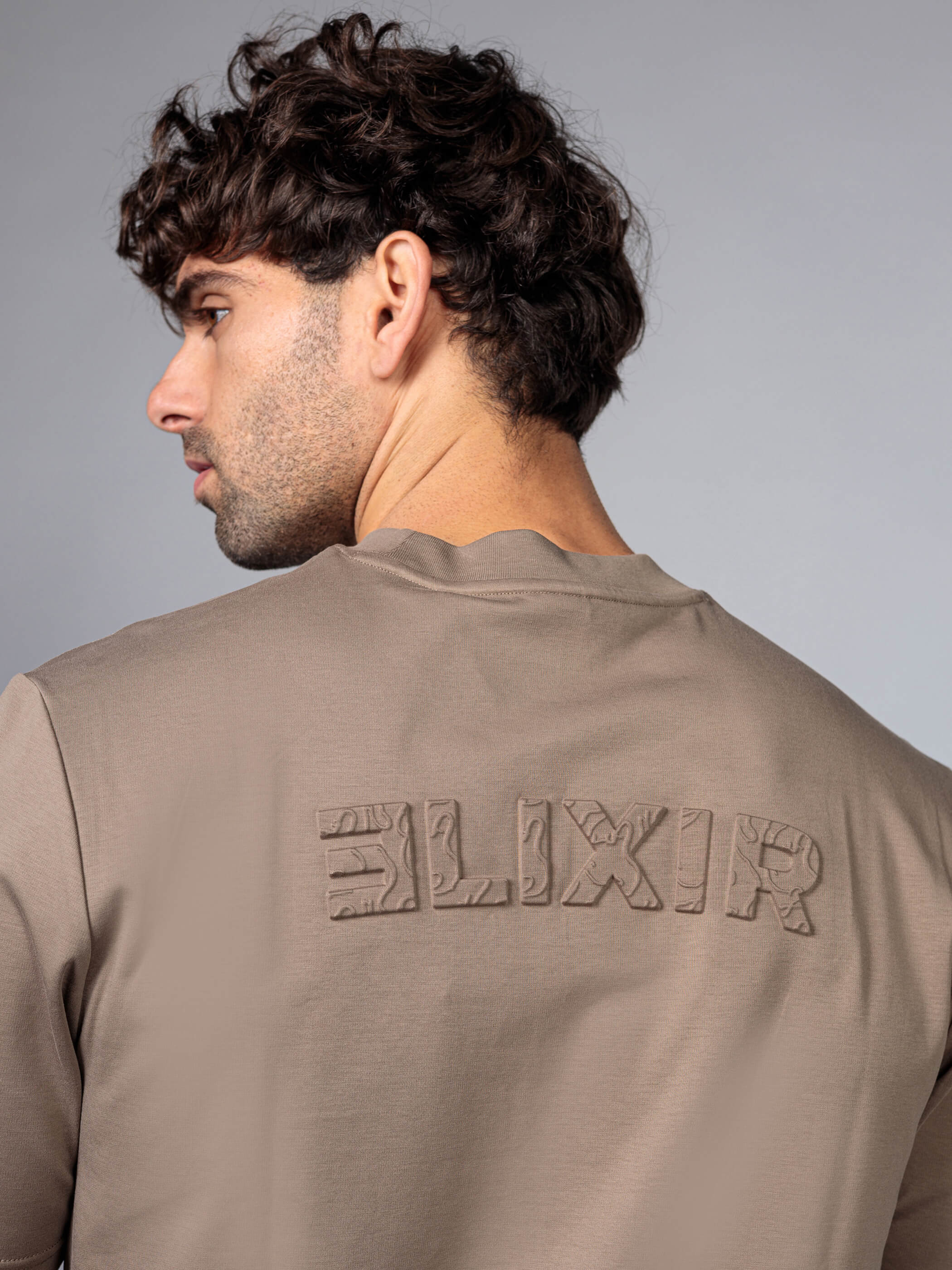 חולצת טישירט קצרה אליקסיר Back Logo Embroidery גברים