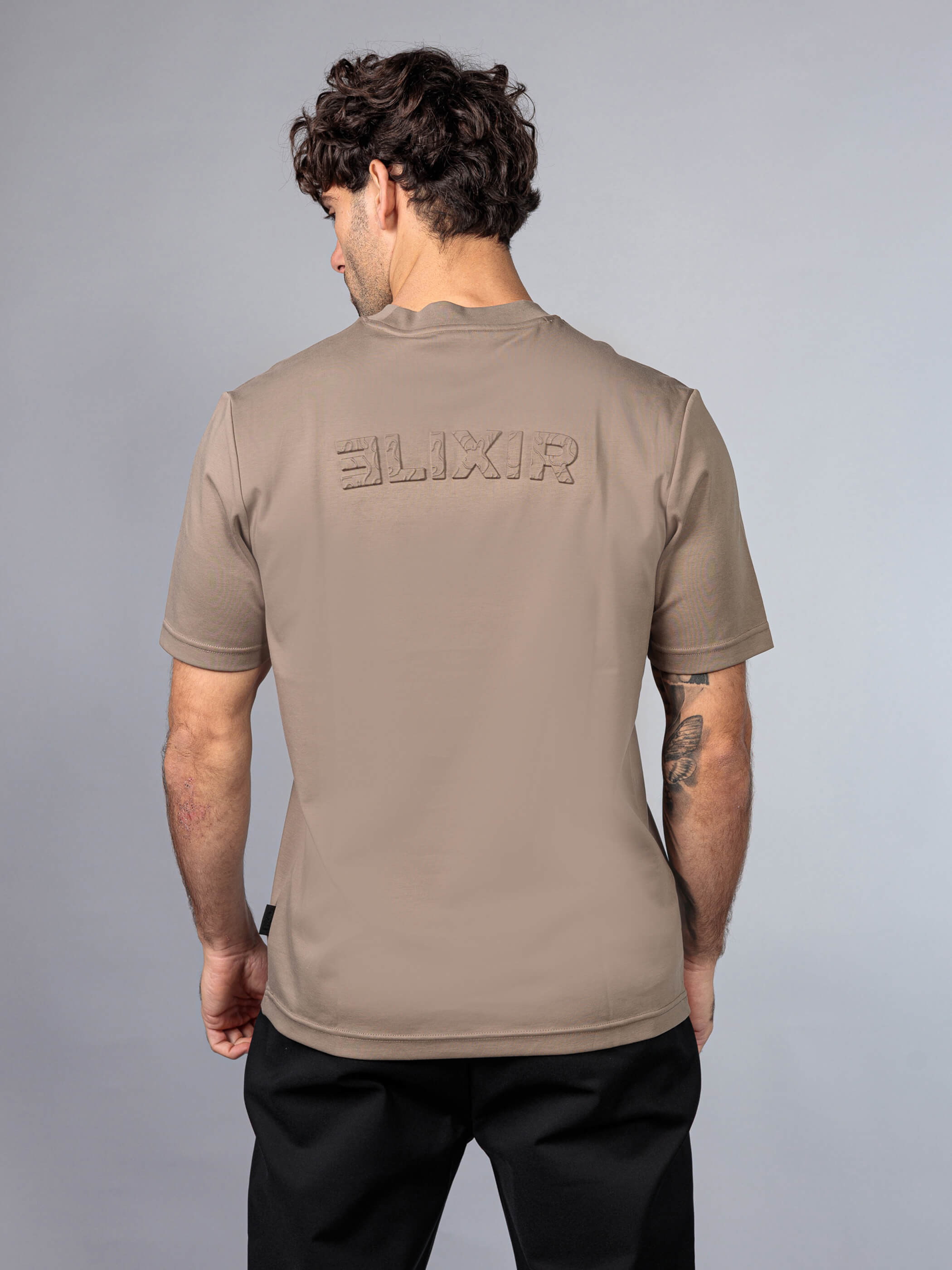 חולצת טישירט קצרה אליקסיר Back Logo Embroidery גברים