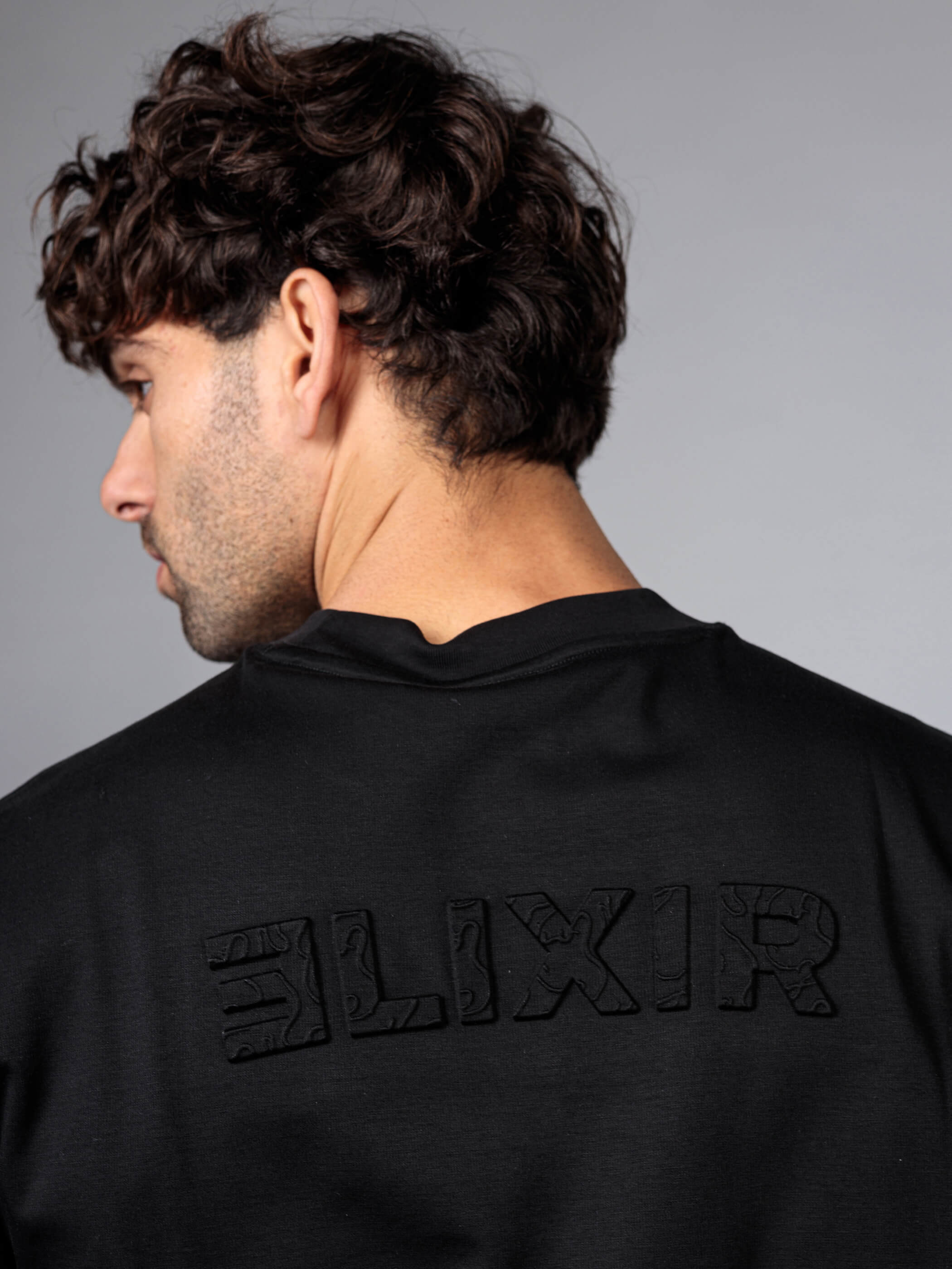 חולצת טישירט קצרה אליקסיר Back Logo Embroidery גברים