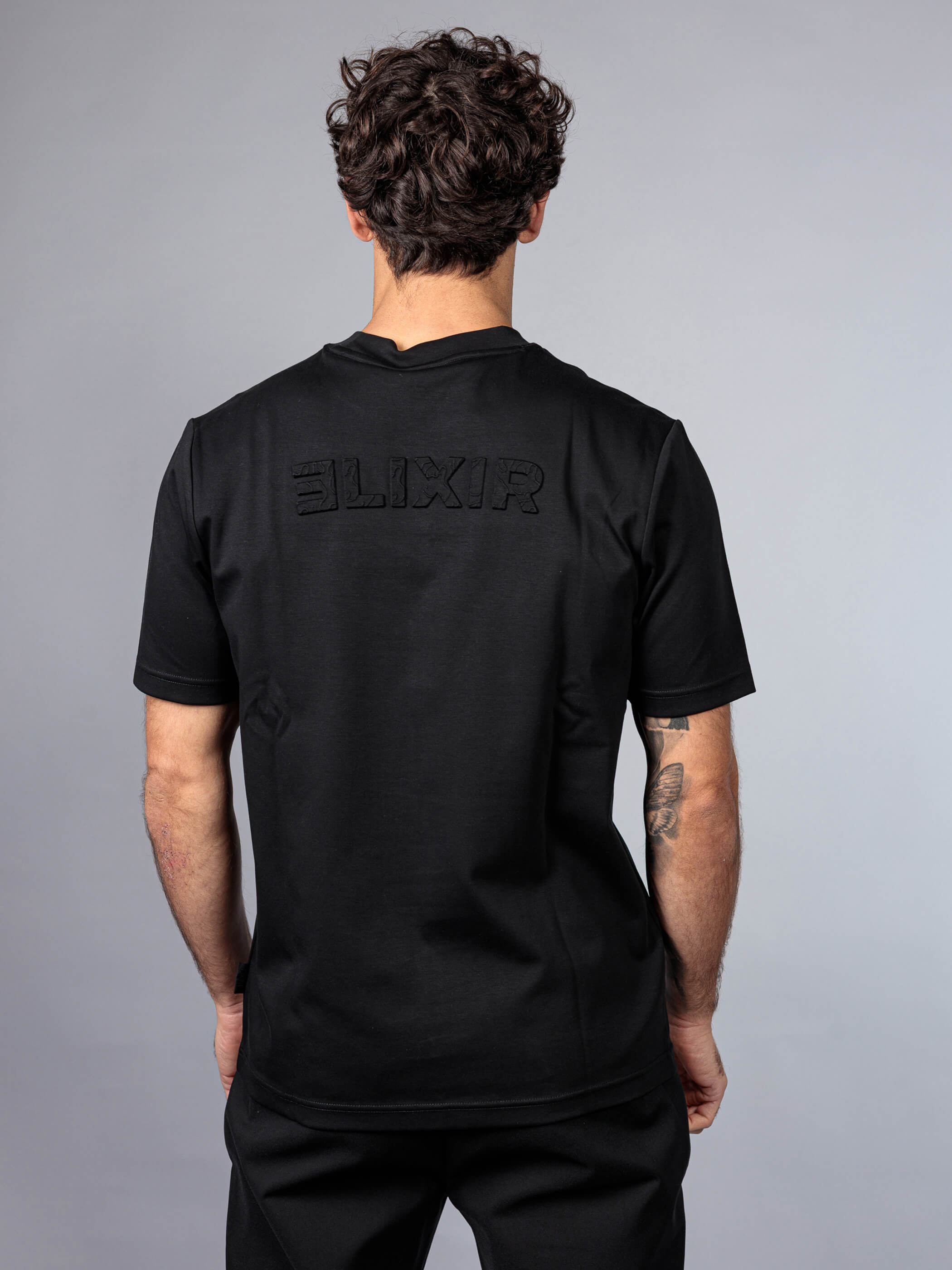 חולצת טישירט קצרה אליקסיר Back Logo Embroidery גברים