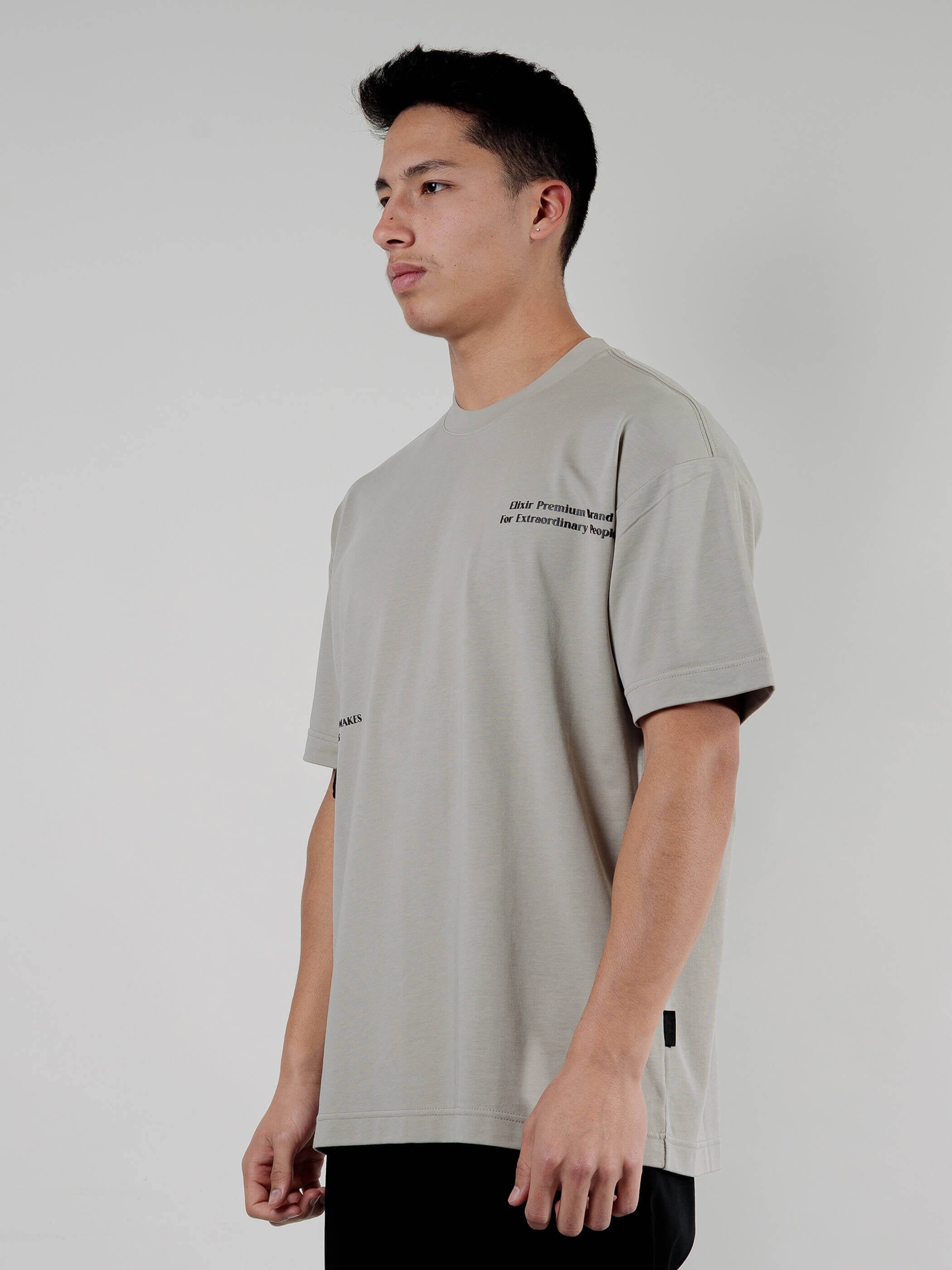 חולצת טישירט קצרה אליקסיר Print Logo גברים