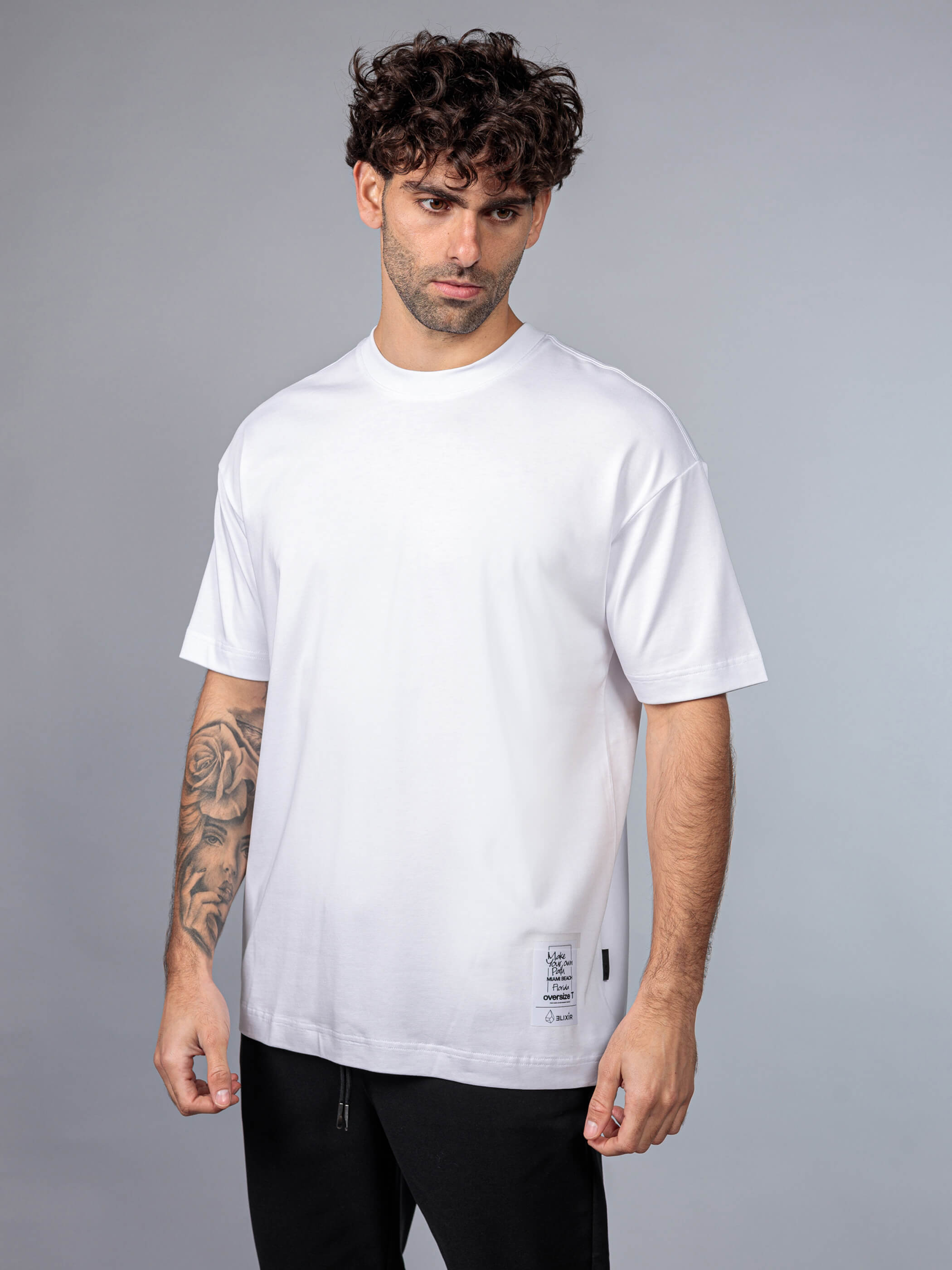 חולצת טישירט קצרה אליקסיר Back Embroidery גברים