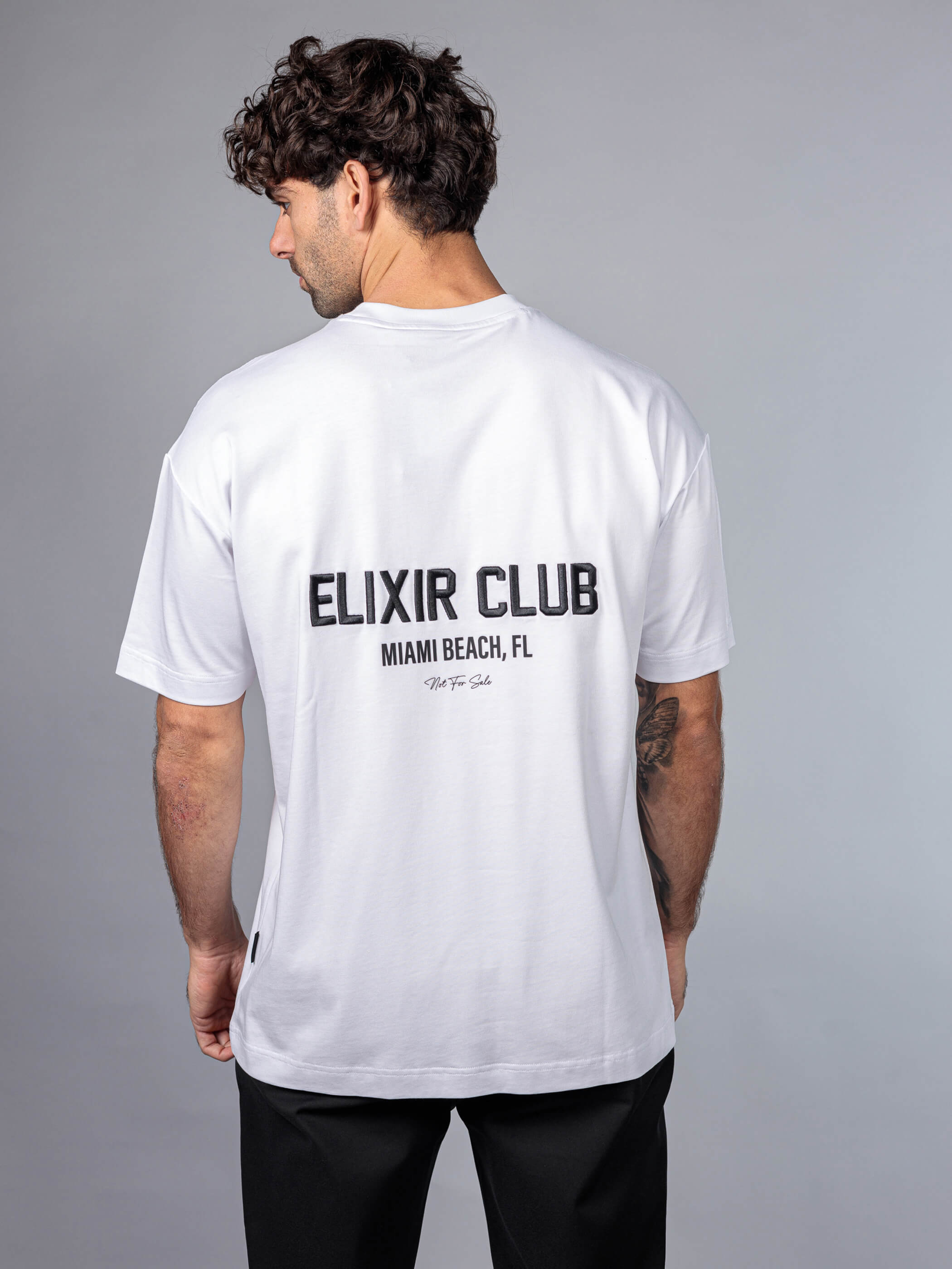 חולצת טישירט קצרה אליקסיר Back Embroidery גברים