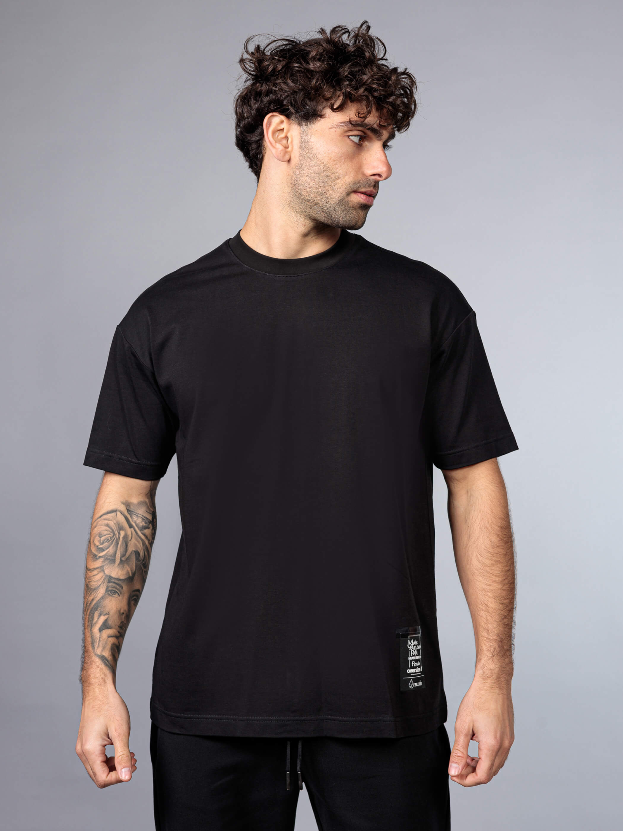 חולצת טישירט קצרה אליקסיר Back Embroidery גברים