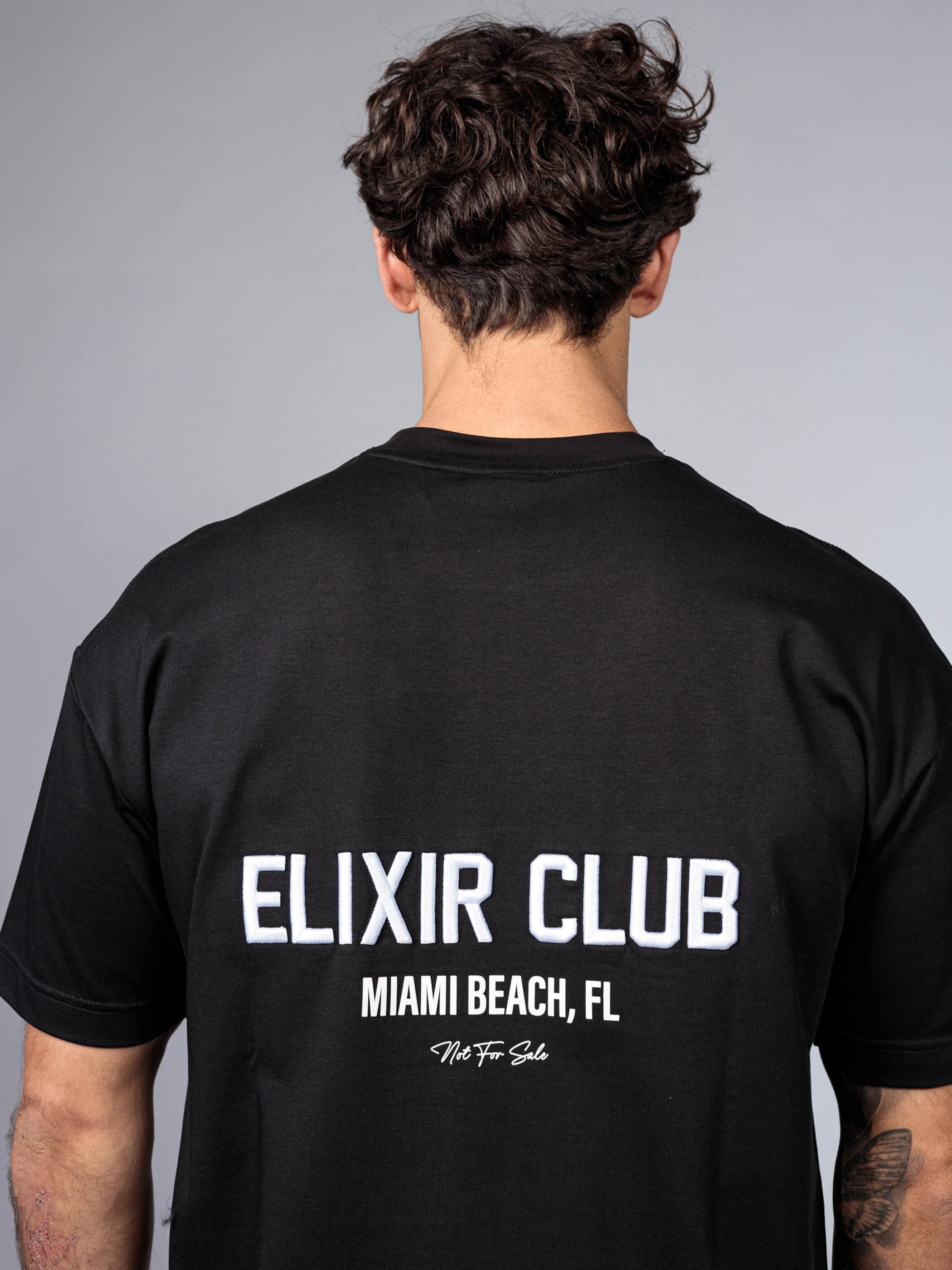 חולצת טישירט קצרה אליקסיר Back Embroidery גברים