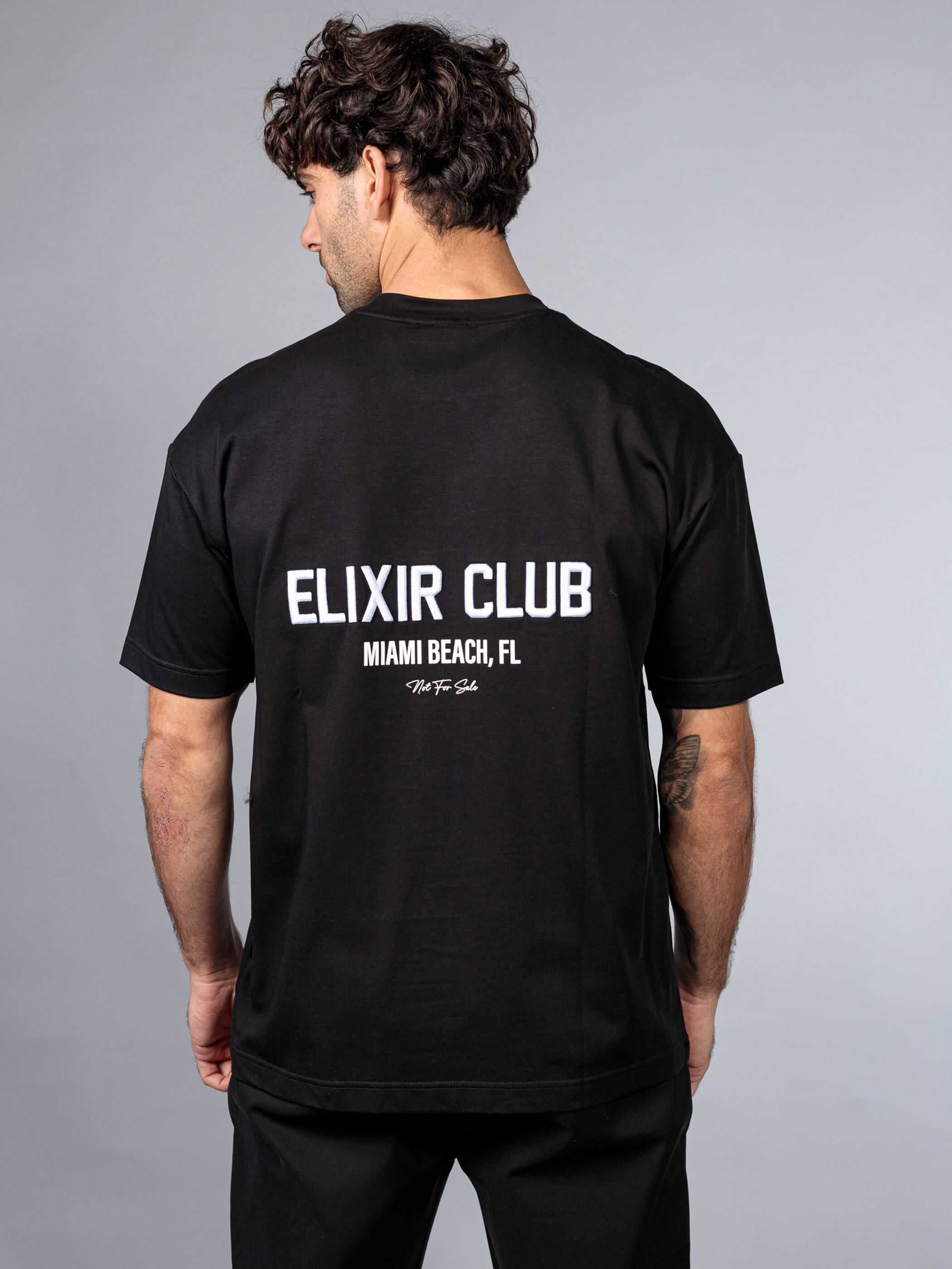 חולצת טישירט קצרה אליקסיר Back Embroidery גברים