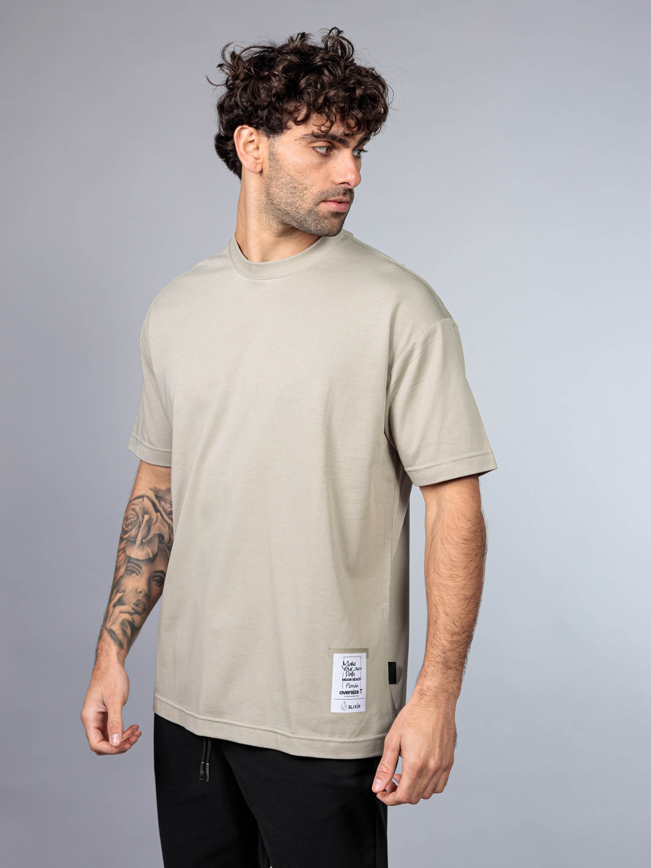 חולצת טישירט קצרה אליקסיר Back Embroidery גברים