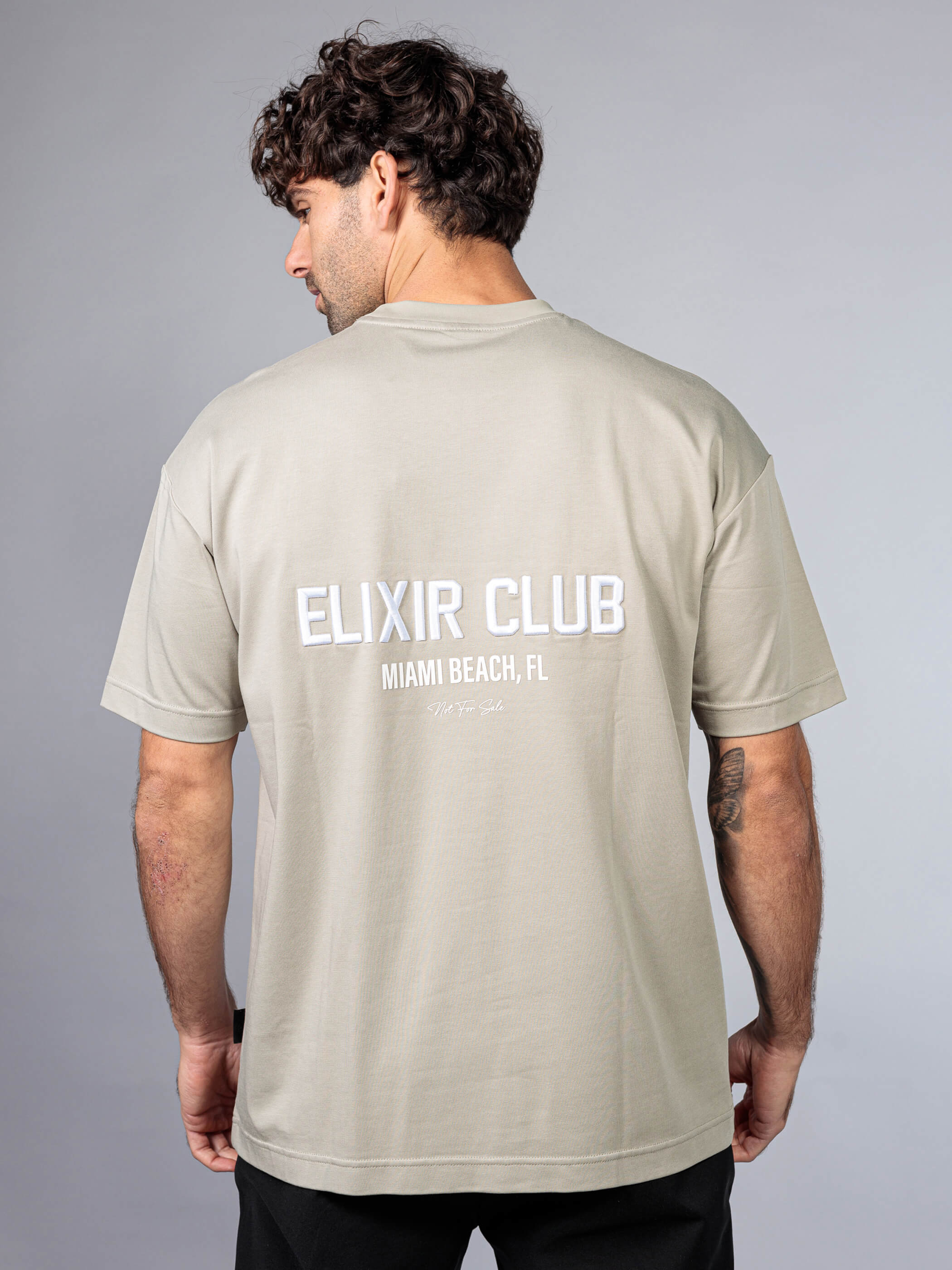 חולצת טישירט קצרה אליקסיר Back Embroidery גברים