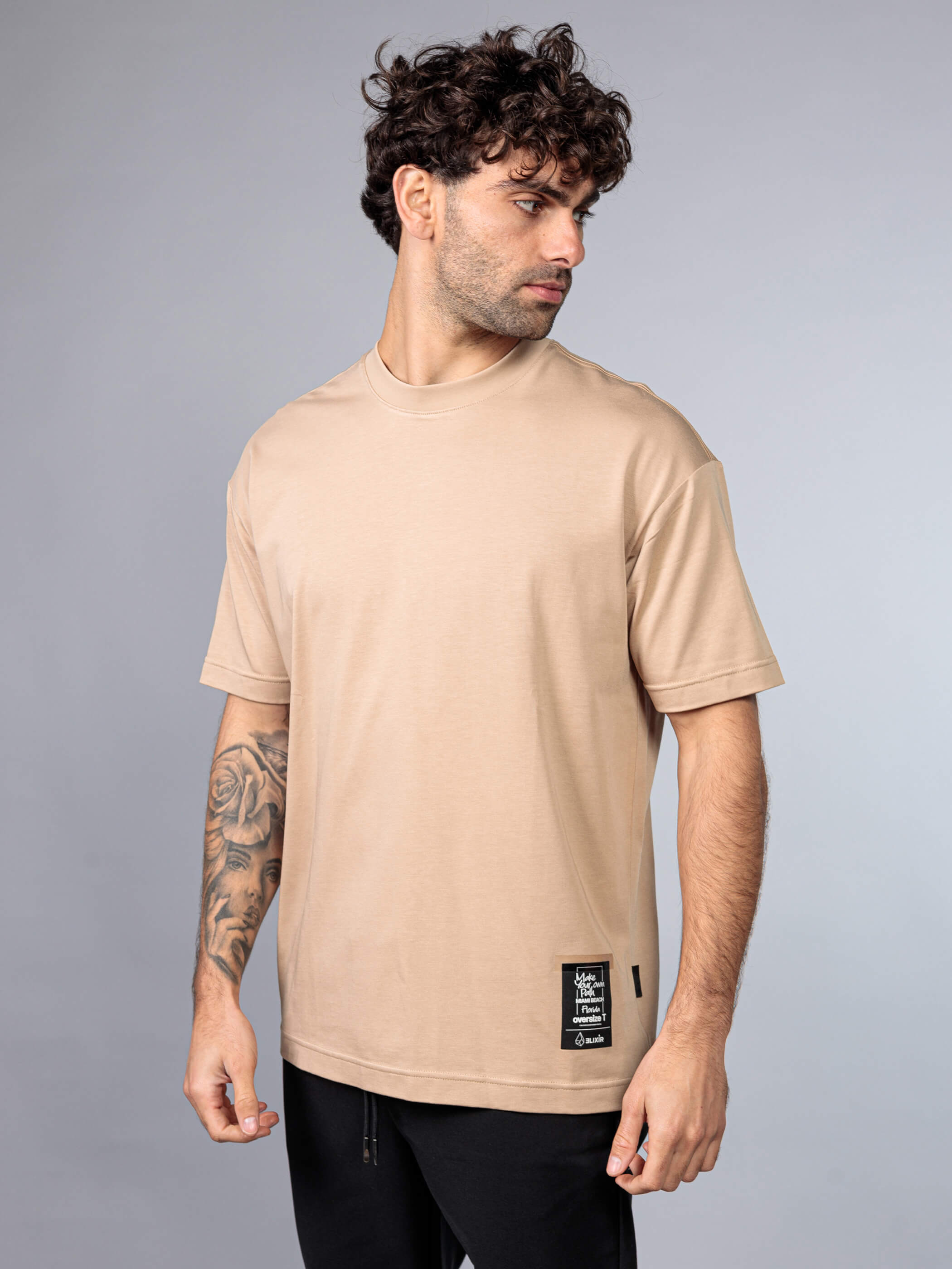 חולצת טישירט קצרה אליקסיר Back Embroidery גברים