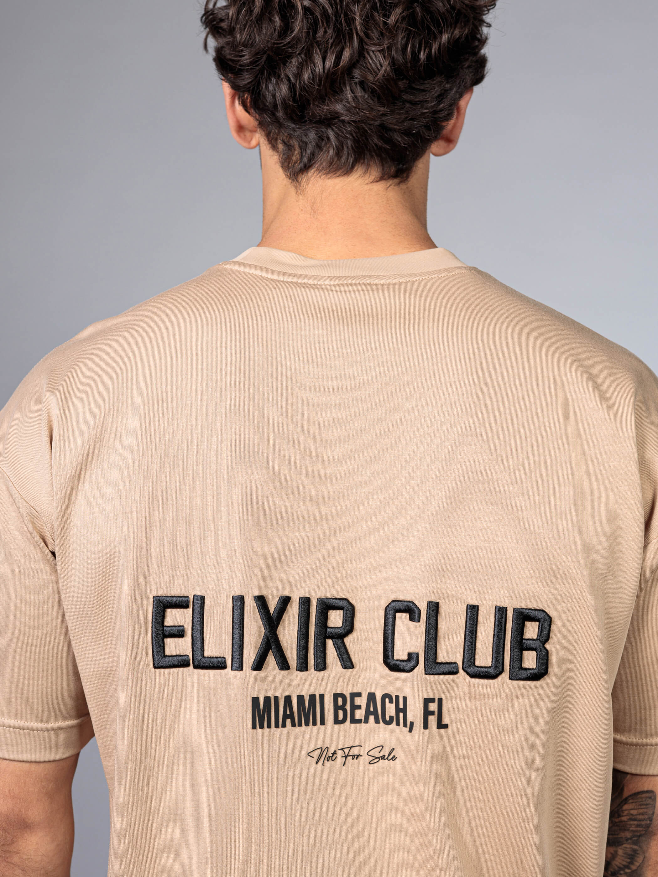 חולצת טישירט קצרה אליקסיר Back Embroidery גברים