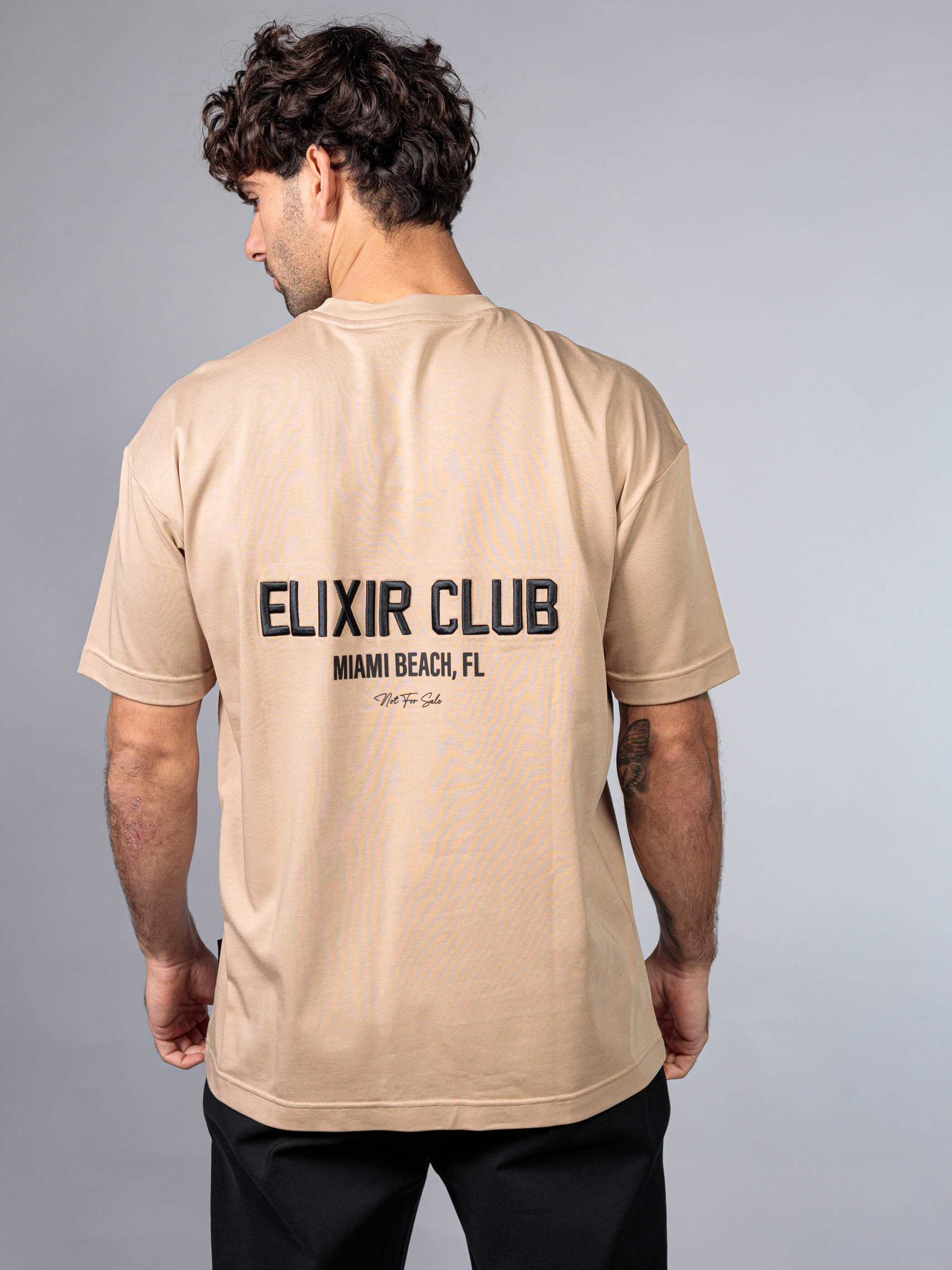 חולצת טישירט קצרה אליקסיר Back Embroidery גברים