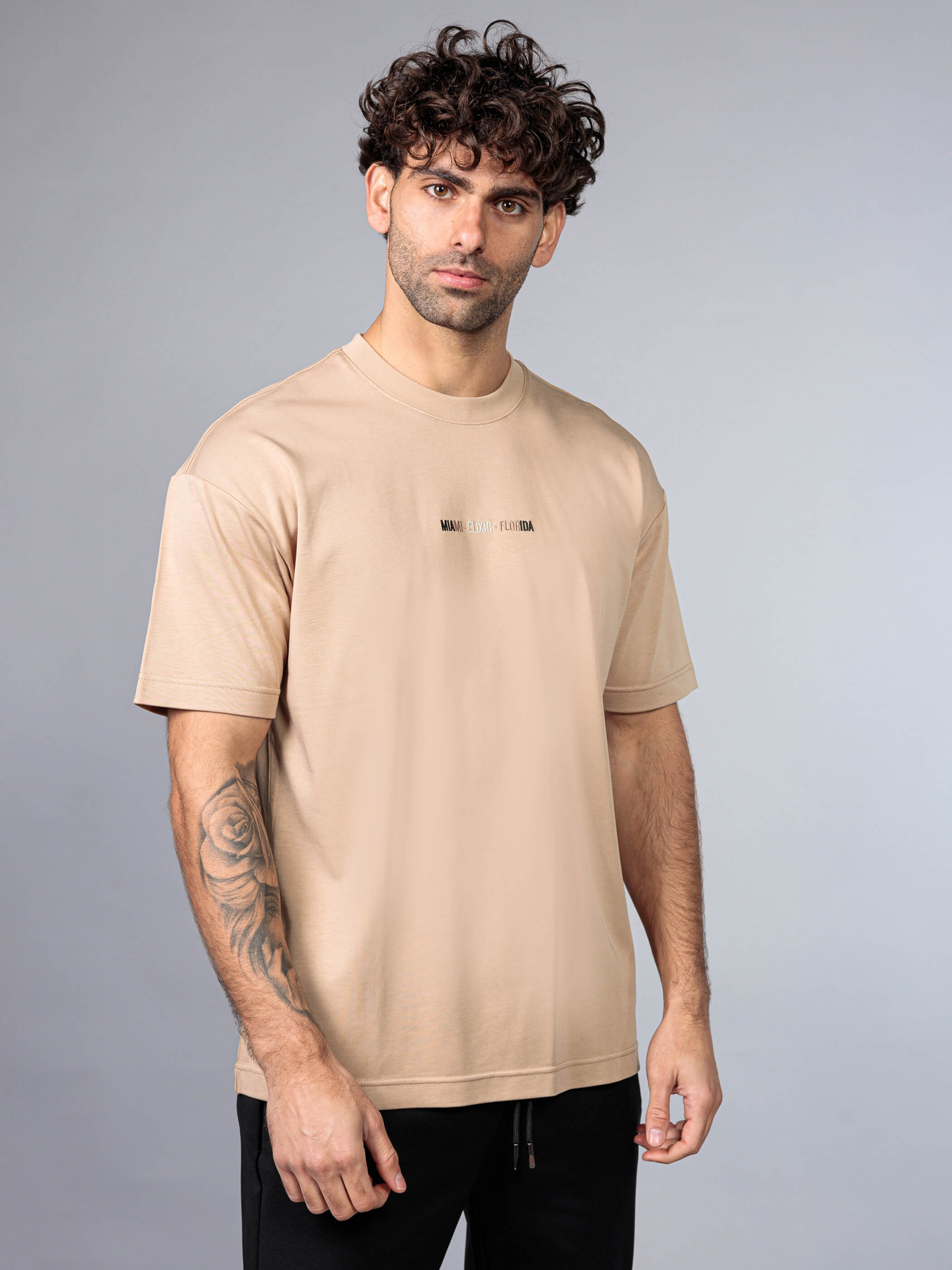 חולצת טישירט קצרה אליקסיר Center Print גברים