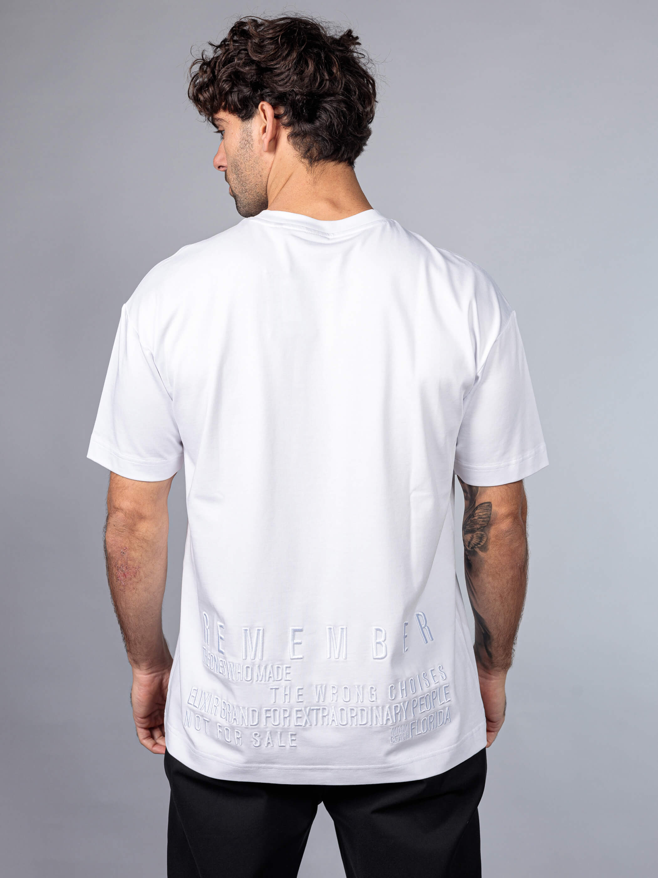 חולצת טישירט קצרה אליקסיר Back Print גברים