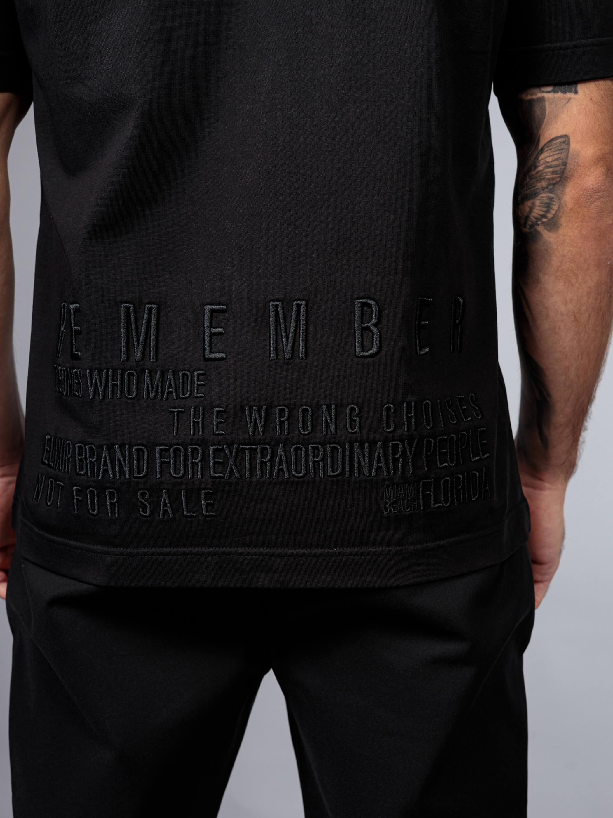 חולצת טישירט קצרה אליקסיר Back Print גברים