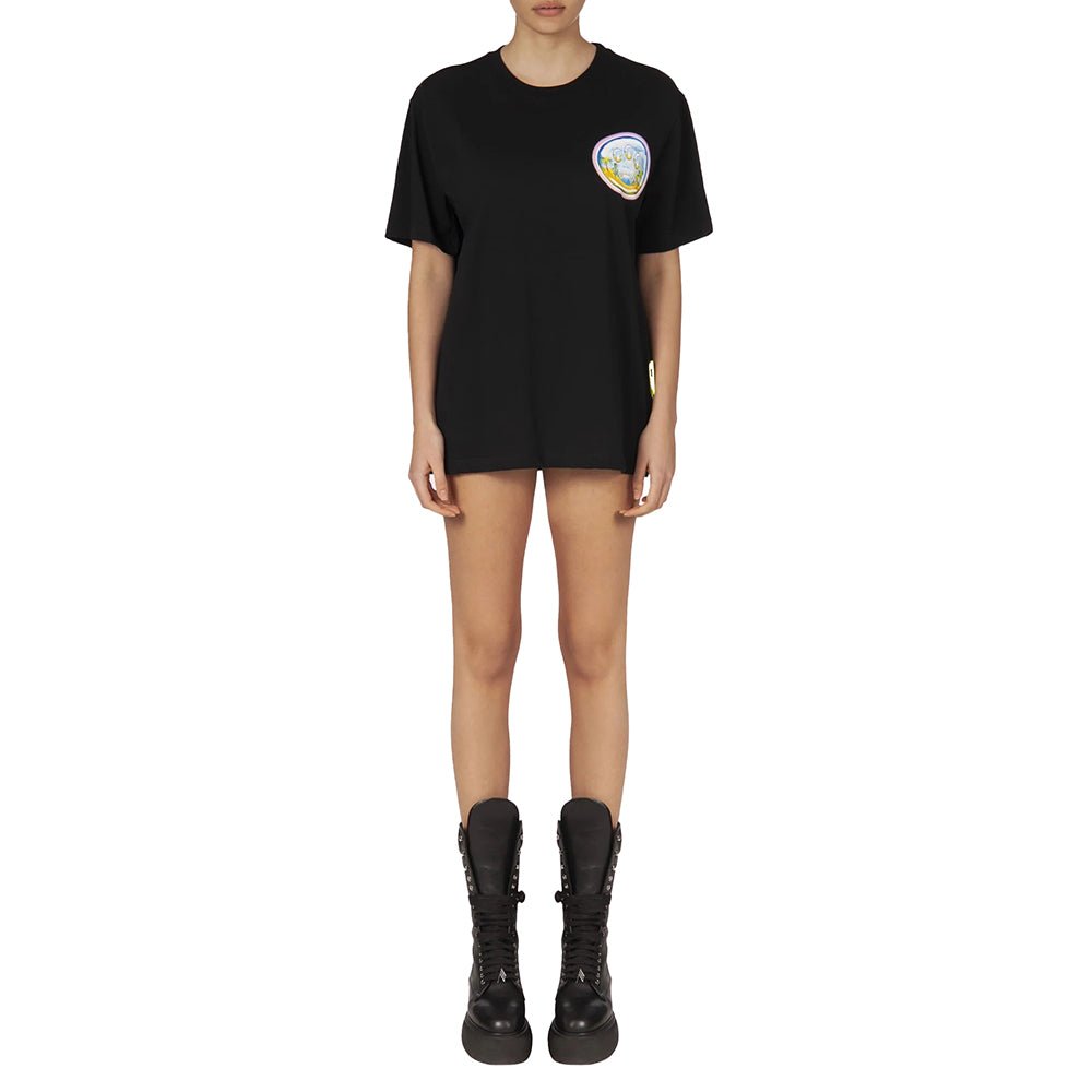 חולצת טישרט בארו קצרה ציור חוף ים בגב