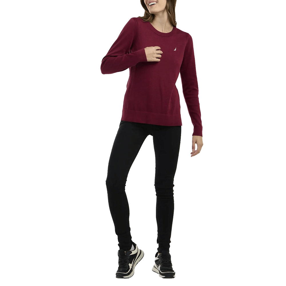 סוודר נאוטיקה רקמת לוגו נשים