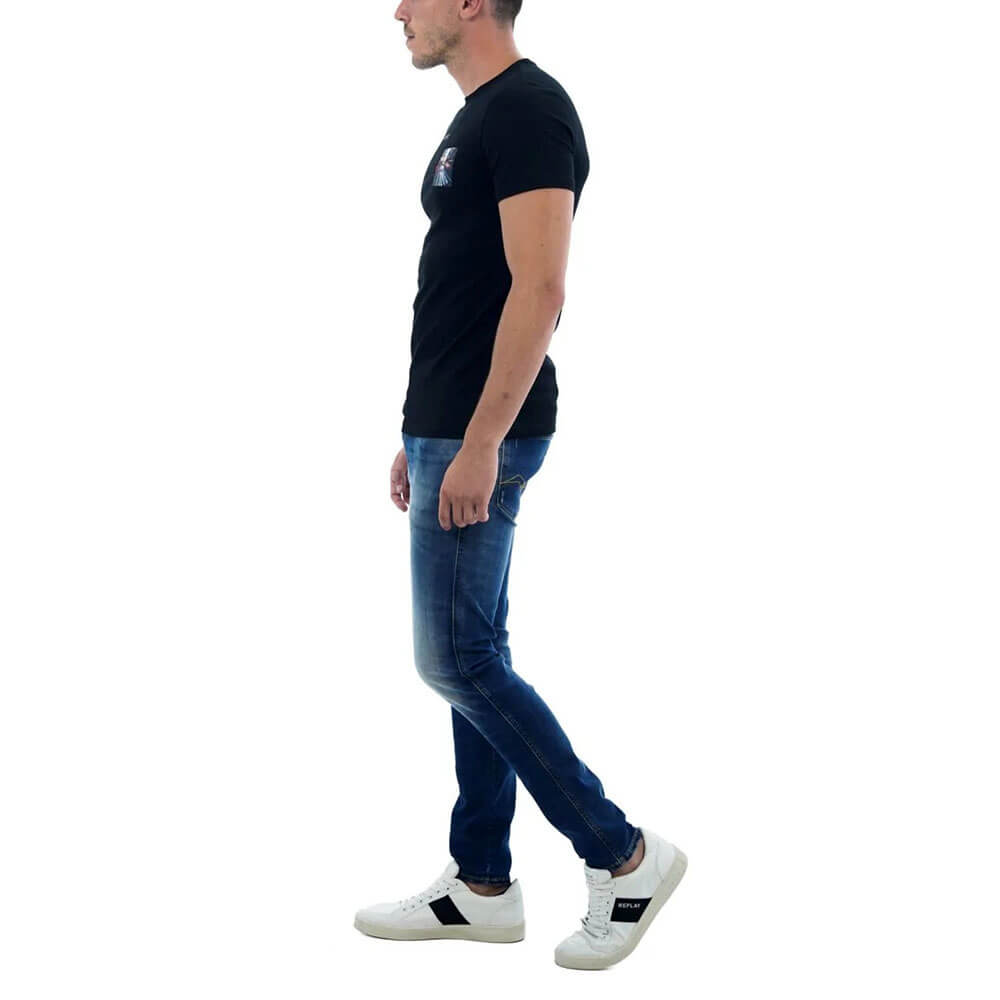 חולצת טישרט ריפליי קצרה עם הדפס קטן גברים