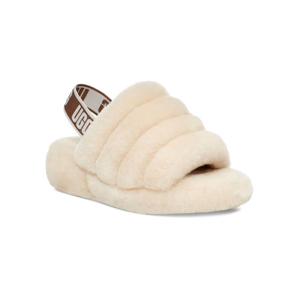 סנדלי UGG נשים Fluff Yeah Logo Slide - ugg-1095119-Blk-36
