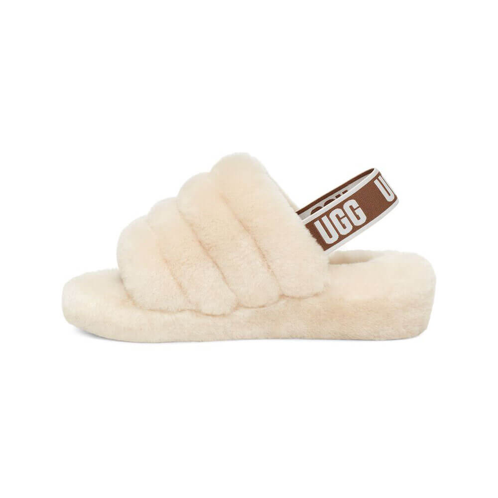 סנדלי UGG נשים Fluff Yeah Logo Slide - ugg-1095119-Blk-36