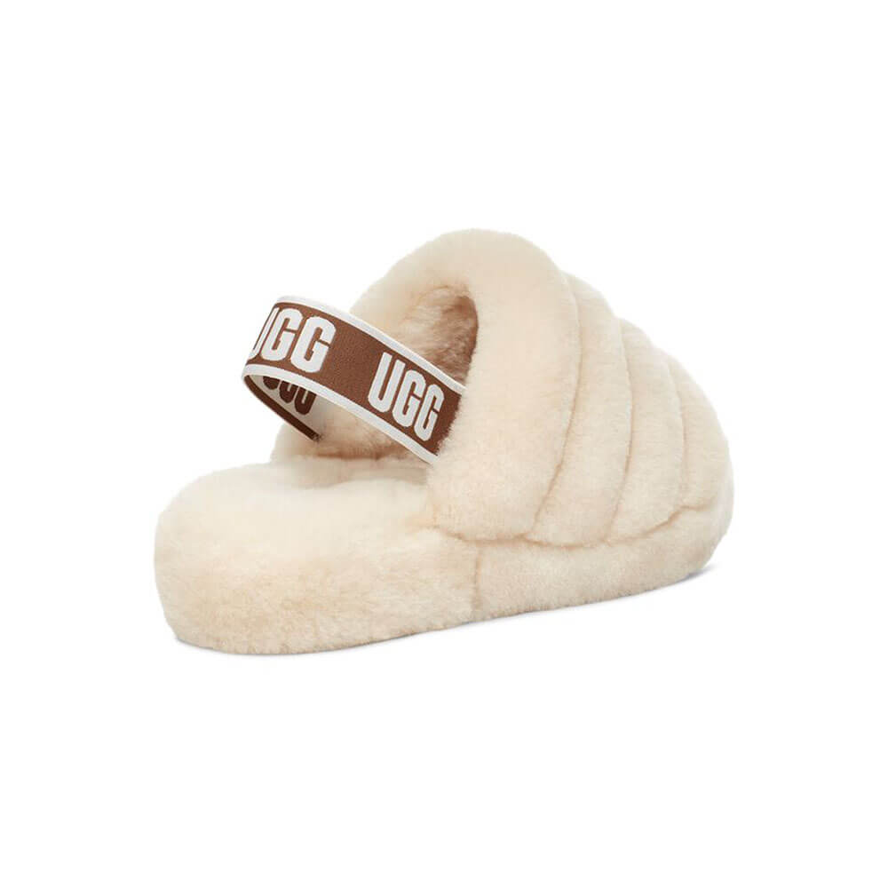 סנדלי UGG נשים Fluff Yeah Logo Slide - ugg-1095119-Blk-36