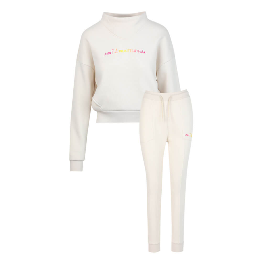 סט סווטשירט ומכנסיים פילה Crew Neck Fleece Set נשים