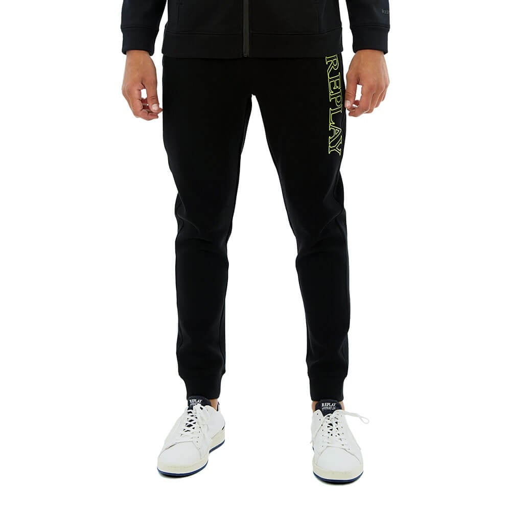 מכנס פוטר ריפליי עם לוגו ניאון גברים